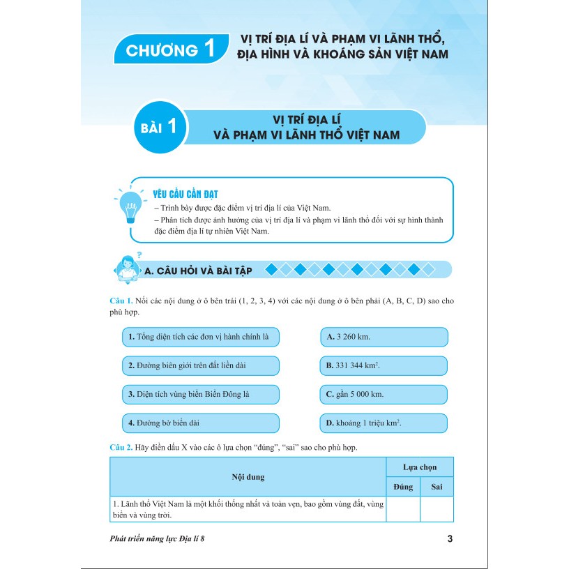 phát triển năng lực địa lí 8 (theo chương trình gdpt mới)