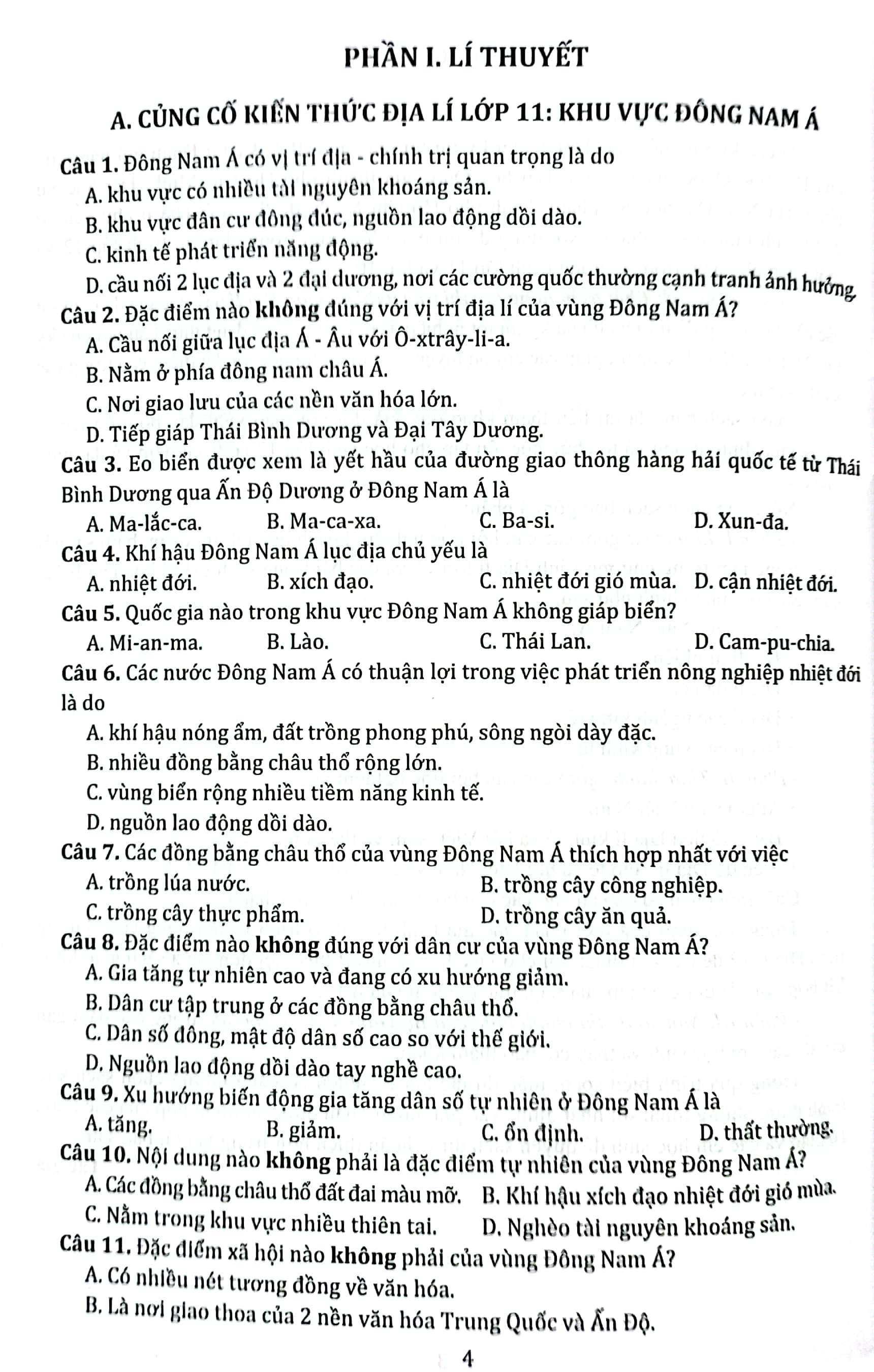 phát triển năng lực thi trắc nghiệm môn địa lí (dành cho kỳ thi thpt và đgnl)