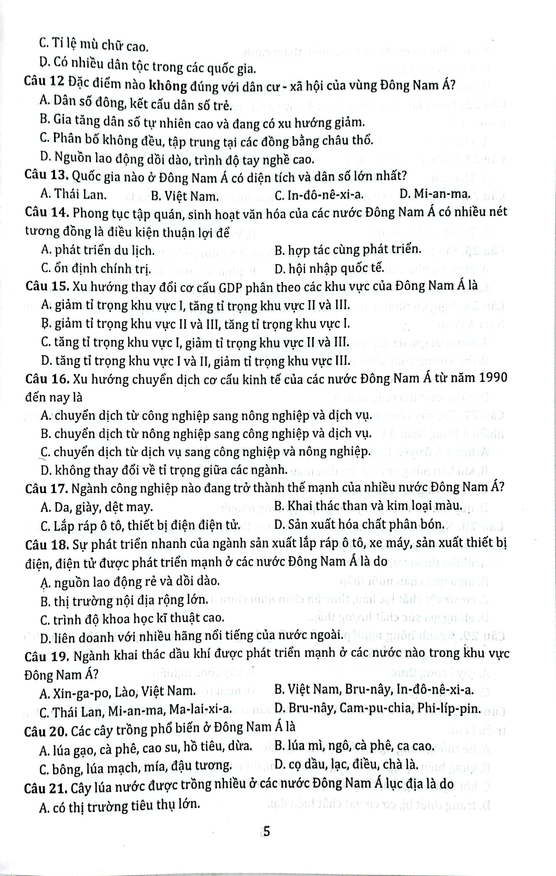 phát triển năng lực thi trắc nghiệm môn địa lí (dành cho kỳ thi thpt và đgnl)
