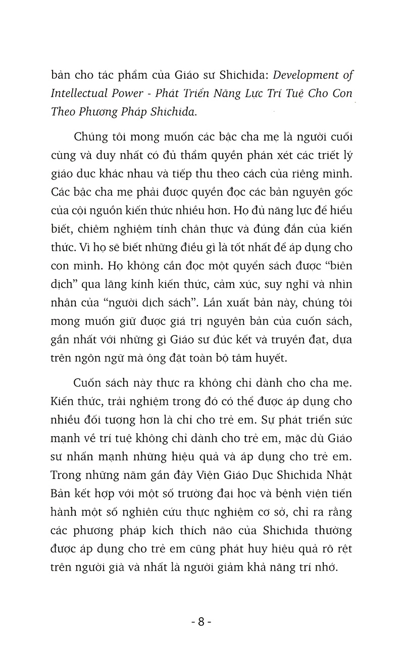phát triển năng lực trí tuệ cho con theo phương pháp shichida