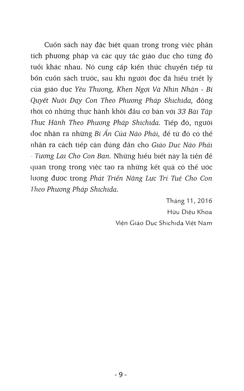phát triển năng lực trí tuệ cho con theo phương pháp shichida