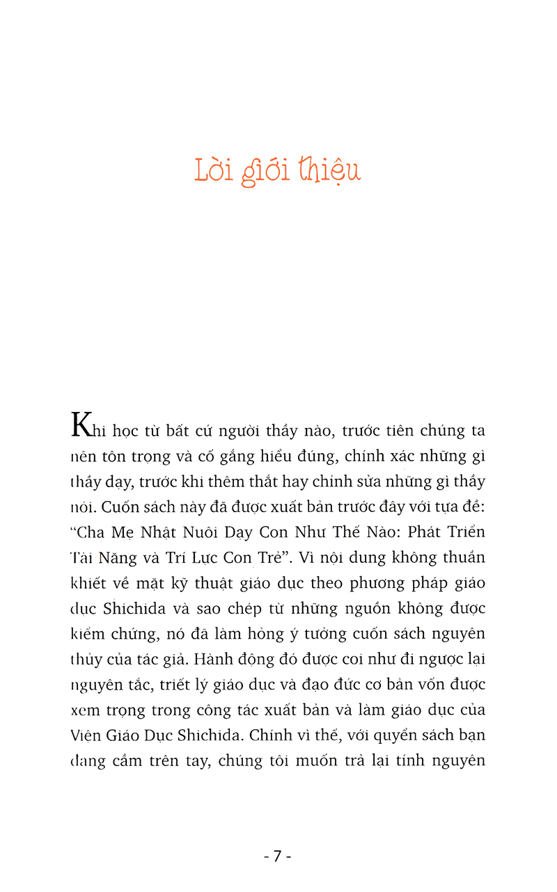 phát triển năng lực trí tuệ cho con theo phương pháp shichida