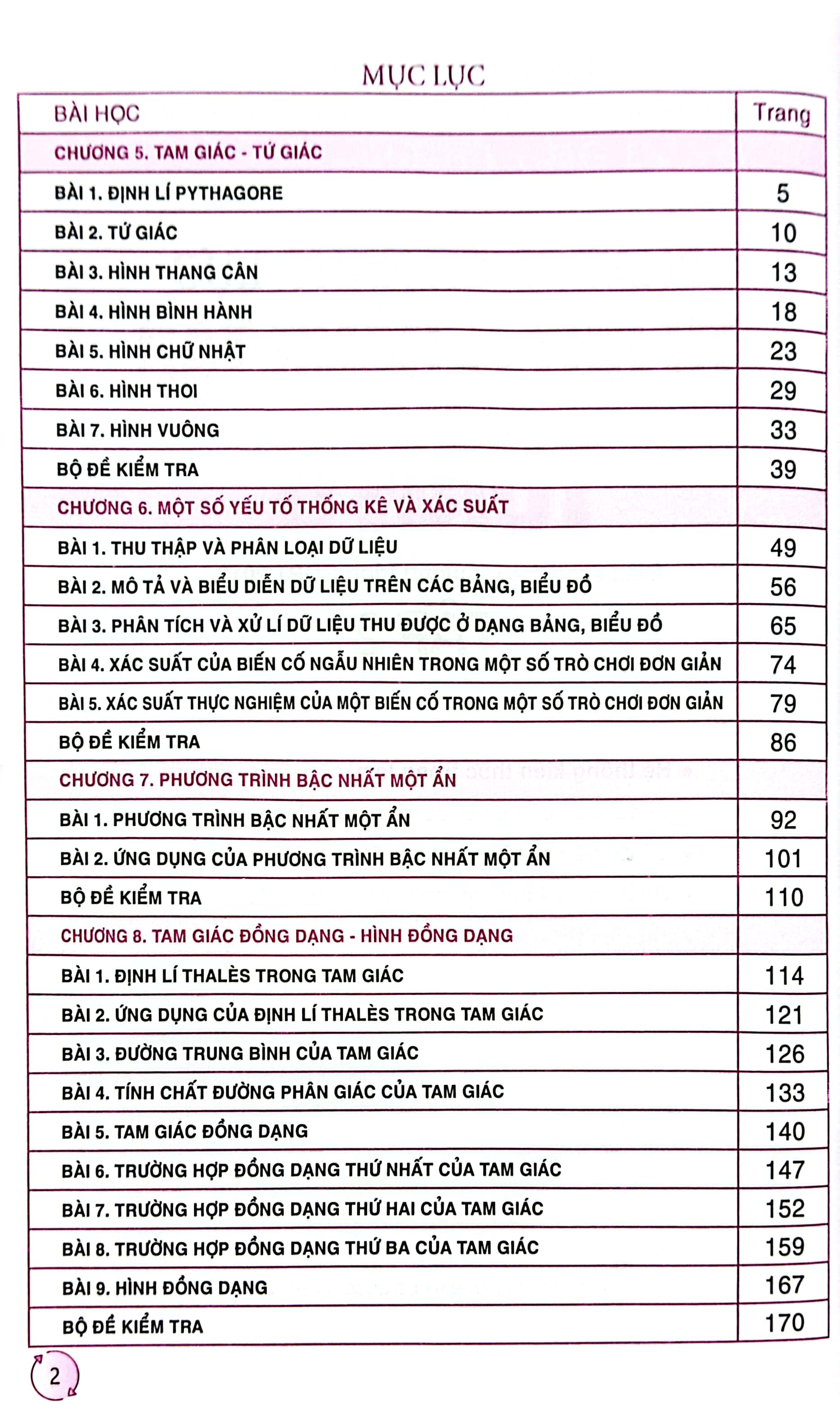 phát triển năng lực tư duy và sáng tạo toán 8 - tập 2 (biên soạn theo chương trình giáo dục phổ thông 2018)