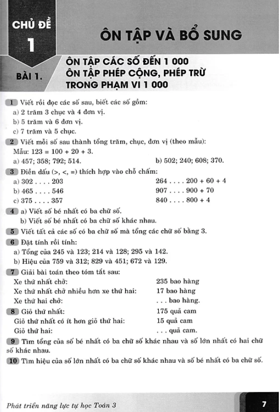 phát triển năng lực tự học toán 3 (biên soạn theo chương trình giao dục phổ thông mới) (tái bản 2023)