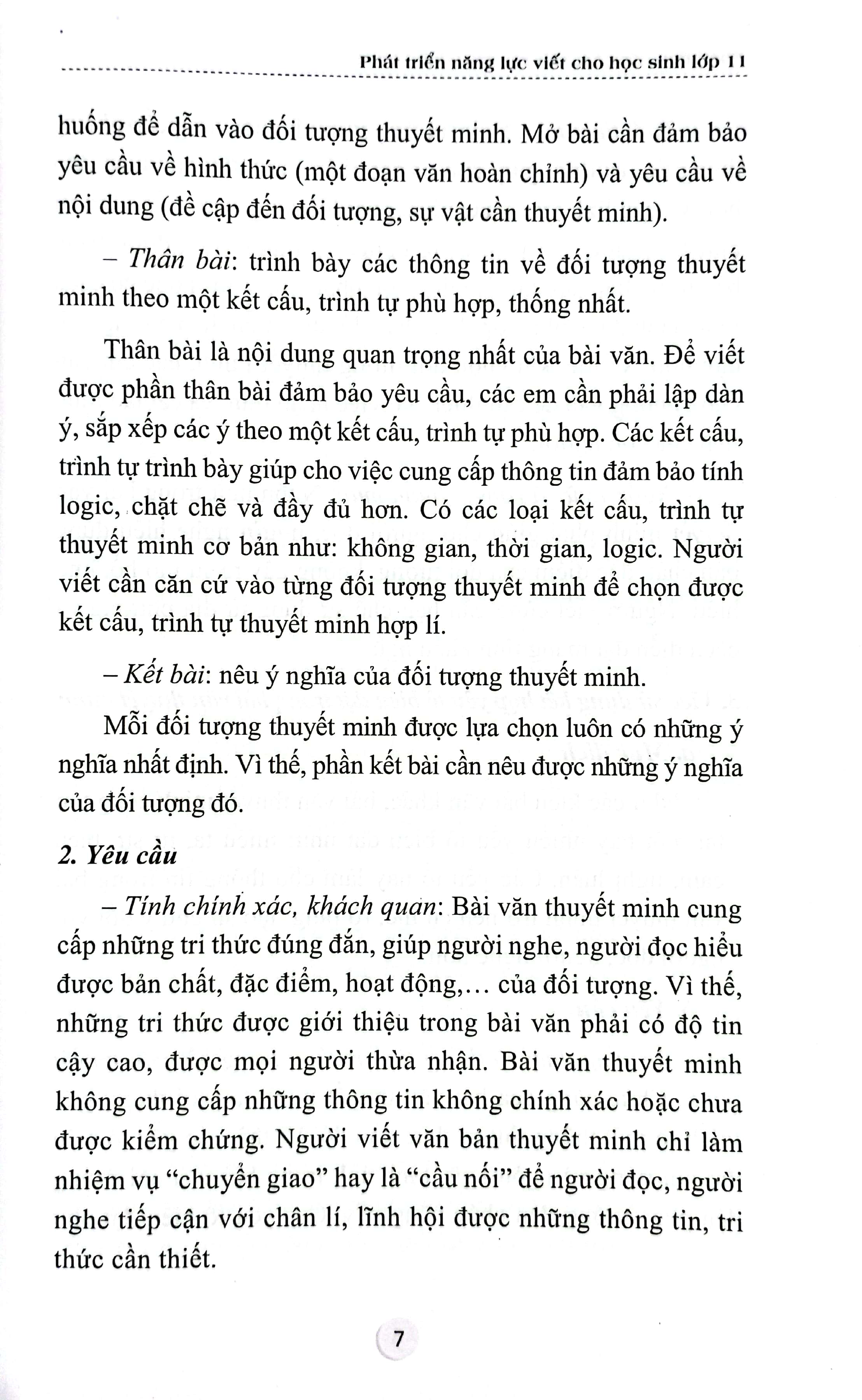 phát triển năng lực viết cho học sinh lớp 11