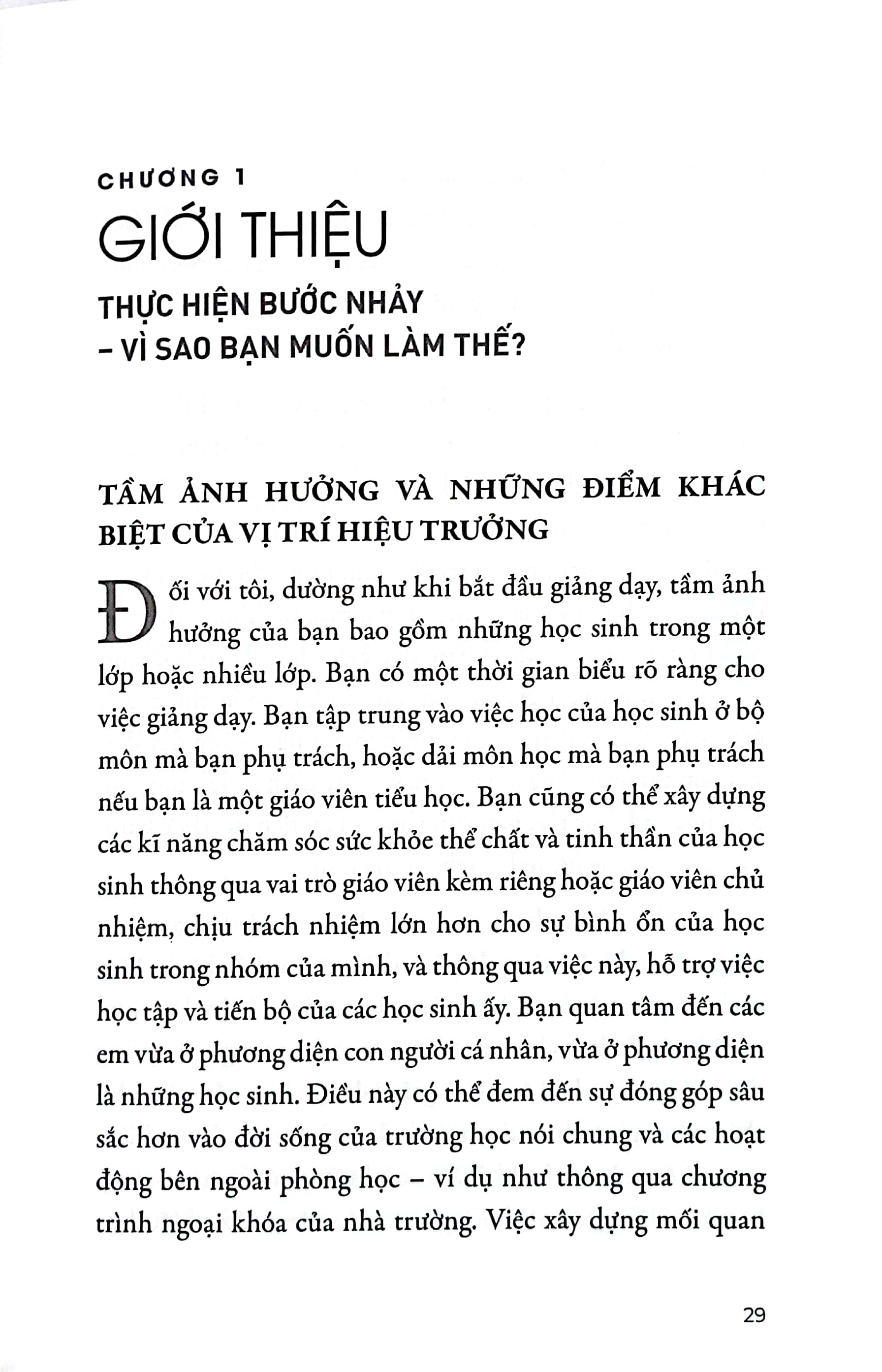 phát triển sự nghiệp giáo dục - cẩm nang dành cho giáo viên quản lí cấp trung và lãnh đạo trường học