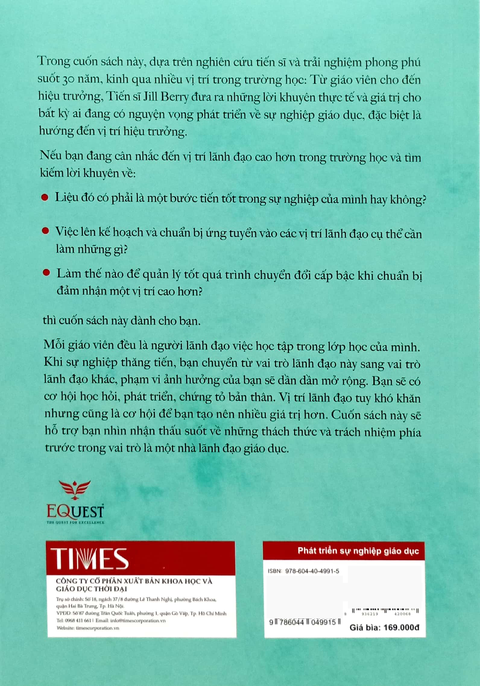 phát triển sự nghiệp giáo dục - cẩm nang dành cho giáo viên quản lí cấp trung và lãnh đạo trường học