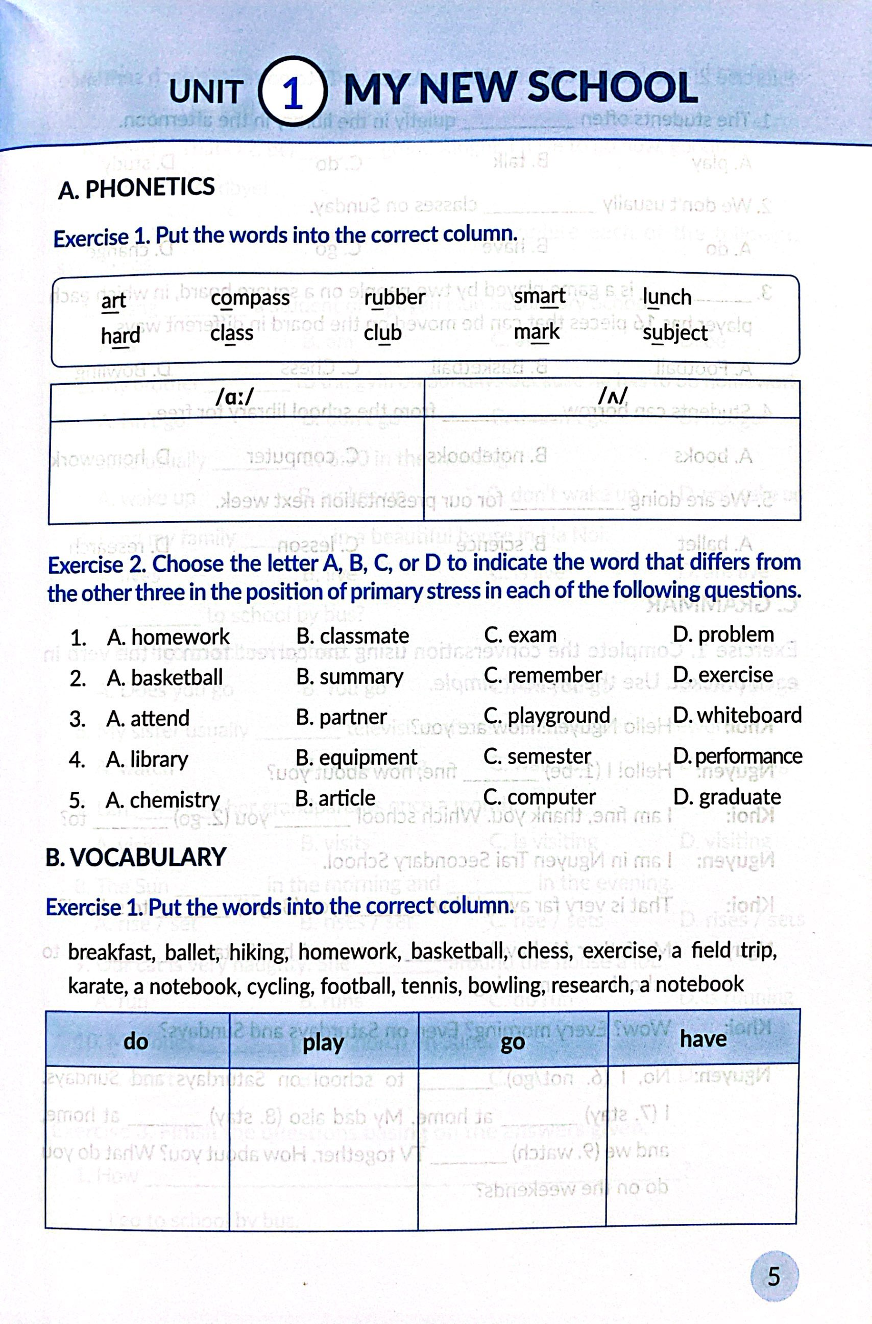 phát triển toán diện năng lực tiếng anh 6 - tập 1 (theo chương trình giáo dục phổ thông 2018)