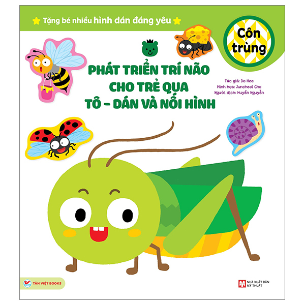phát triển trí não cho trẻ qua tô-dán và nối hình - côn trùng