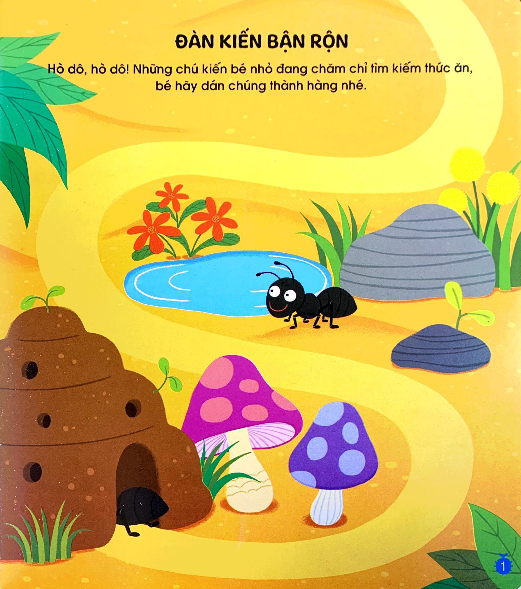 phát triển trí não cho trẻ qua tô-dán và nối hình - côn trùng