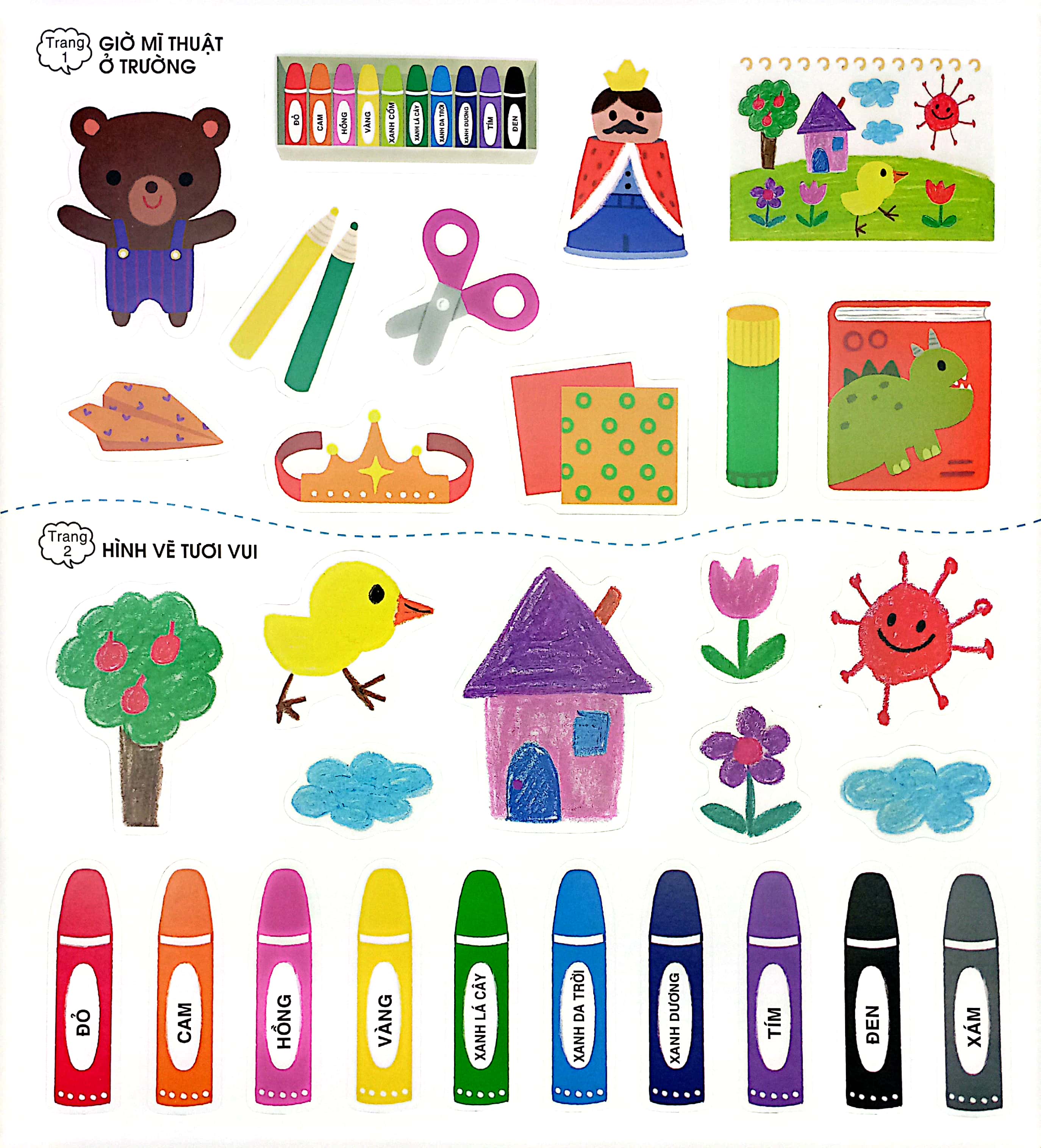 phát triển trí não cho trẻ qua tô - dán và nối hình - địa điểm