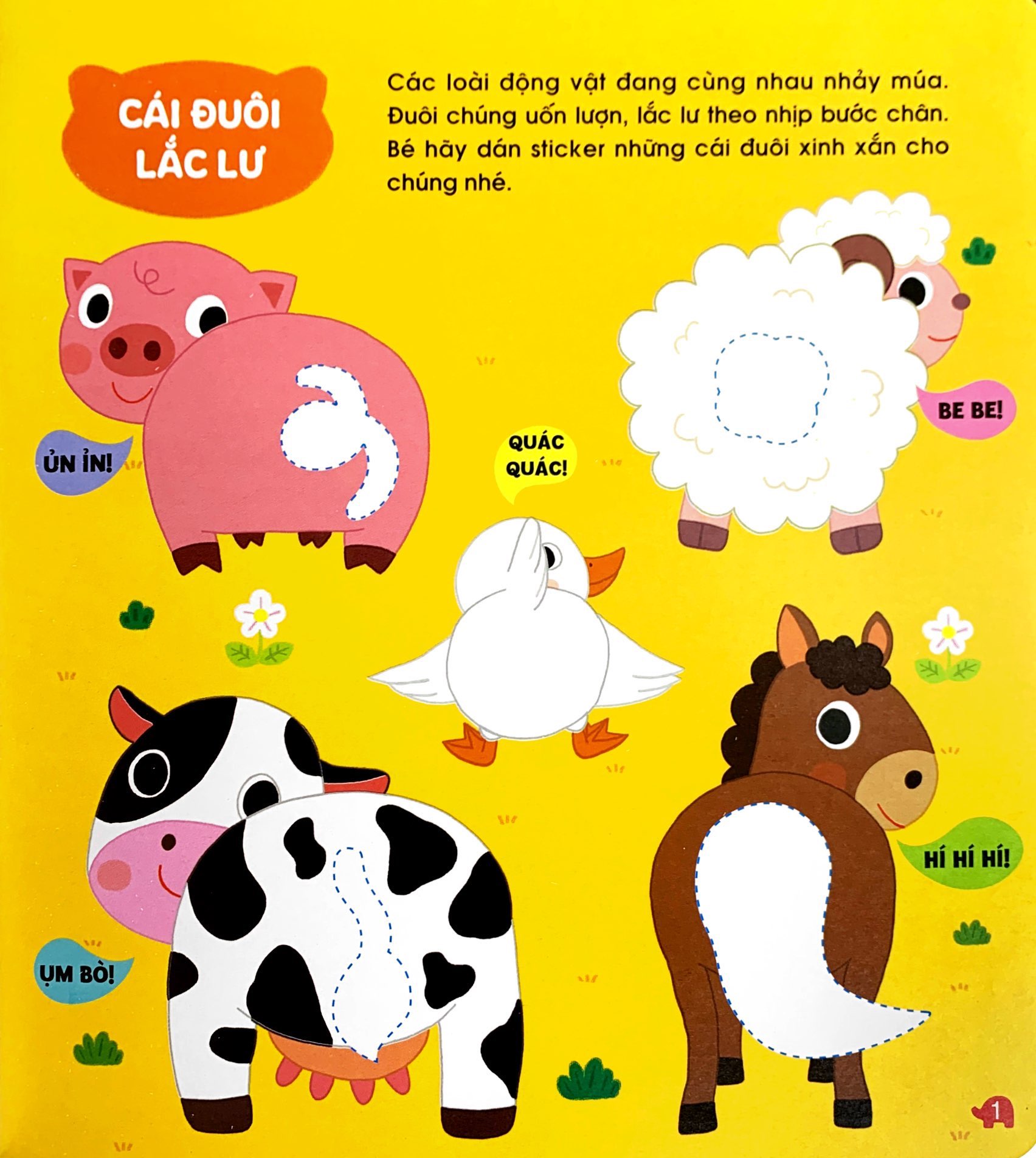 phát triển trí não cho trẻ qua tô-dán và nối hình - động vật