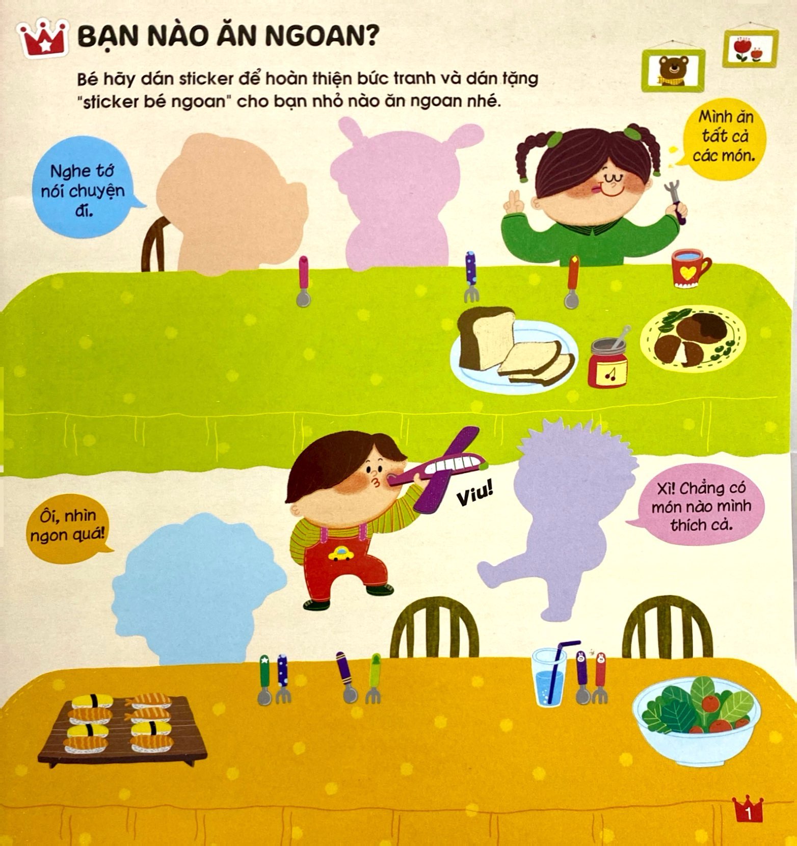 phát triển trí não cho trẻ qua tô-dán và nối hình - khen ngợi