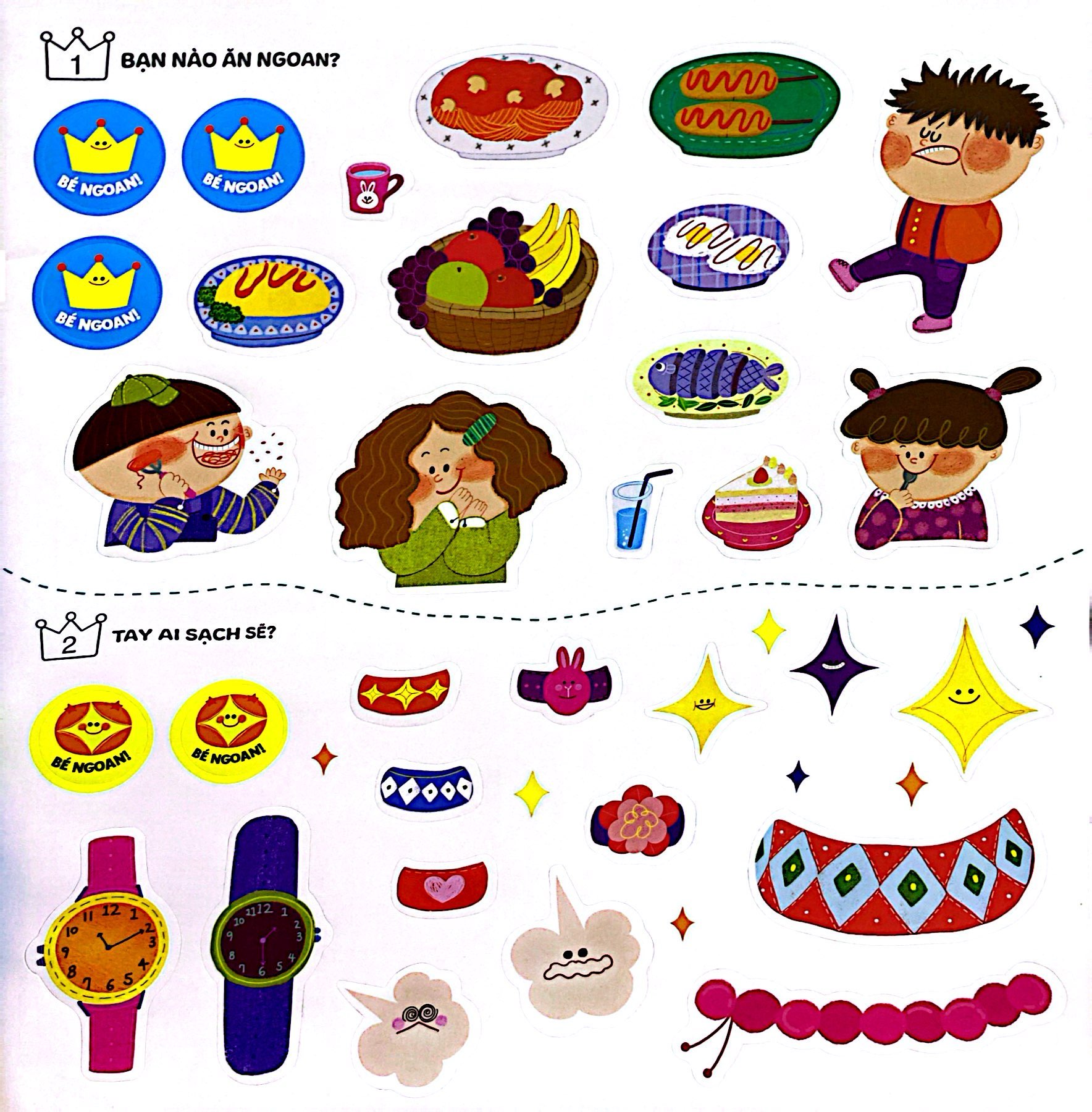 phát triển trí não cho trẻ qua tô-dán và nối hình - khen ngợi