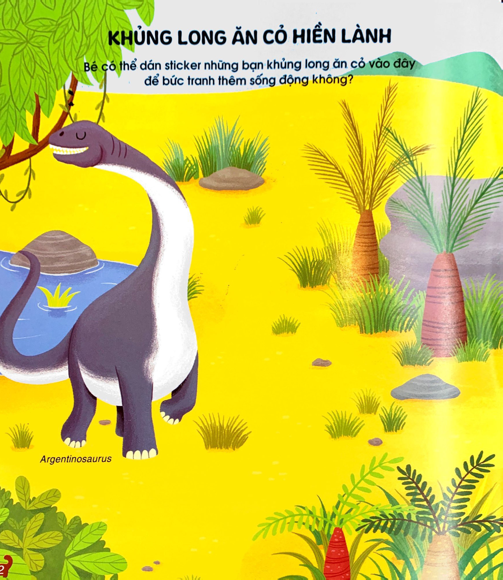 phát triển trí não cho trẻ qua tô-dán và nối hình - khủng long