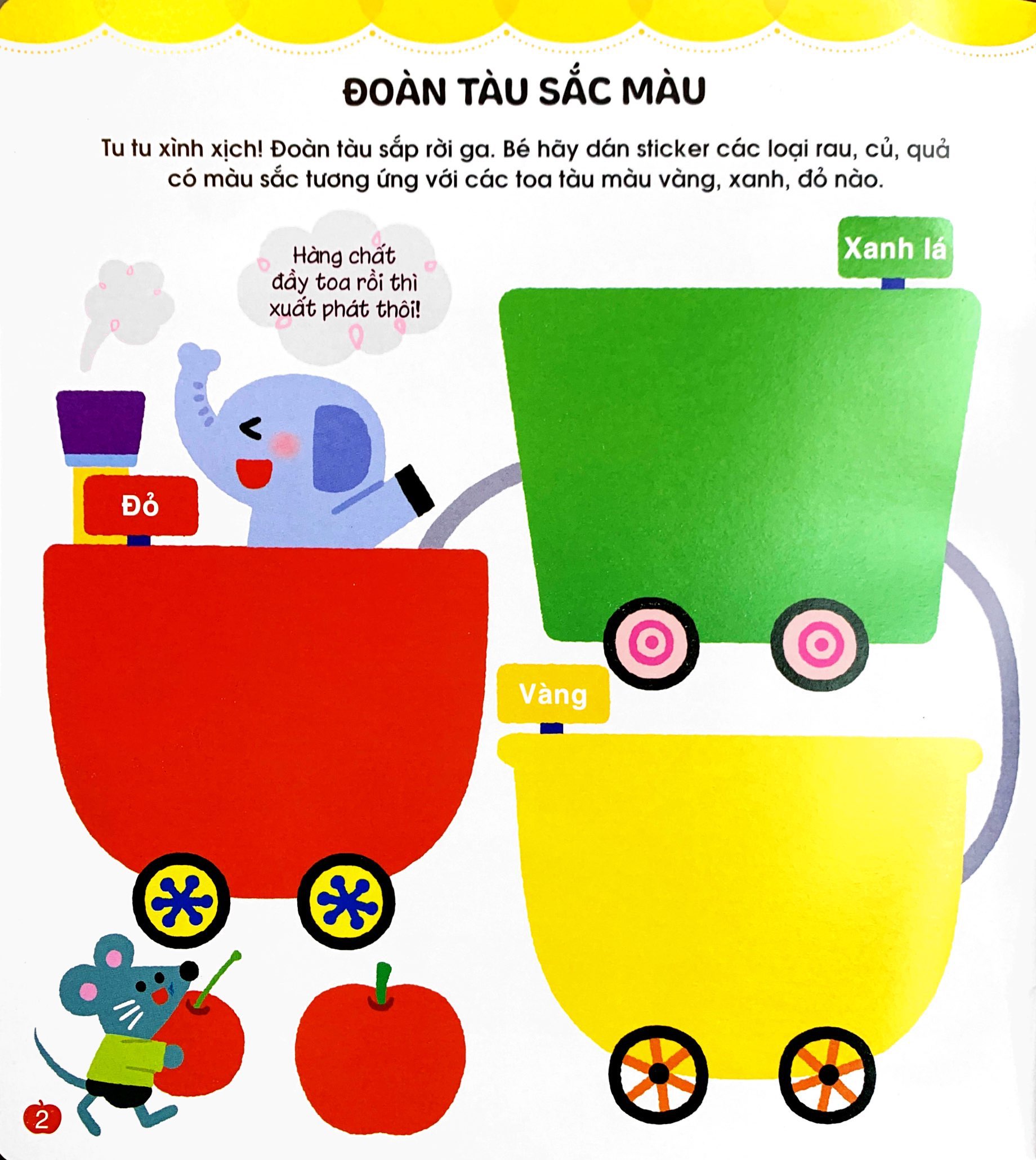 phát triển trí não cho trẻ qua tô-dán và nối hình - món ăn