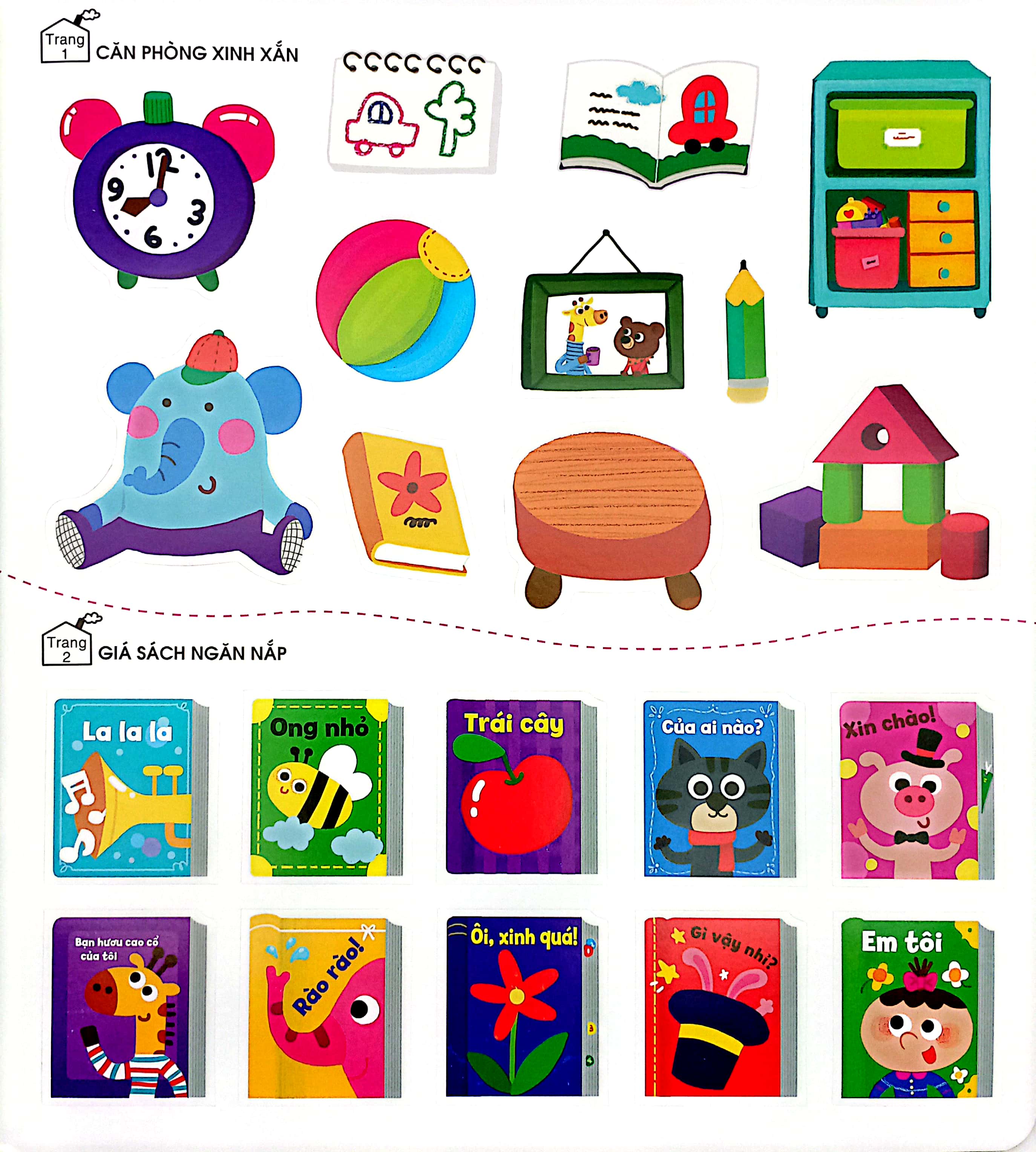 phát triển trí não cho trẻ qua tô - dán và nối hình - nhà của bé