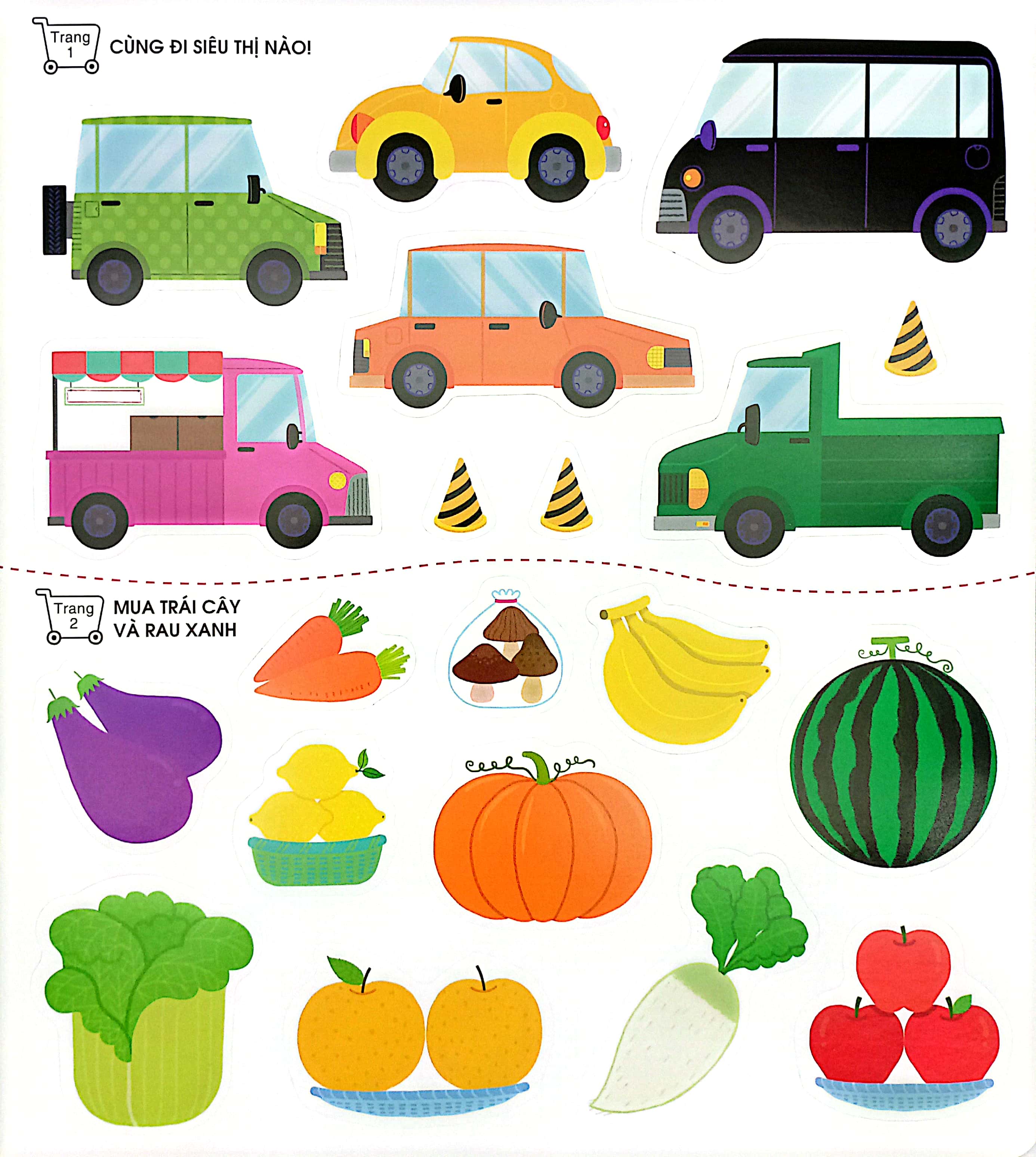 phát triển trí não cho trẻ qua tô - dán và nối hình - siêu thị