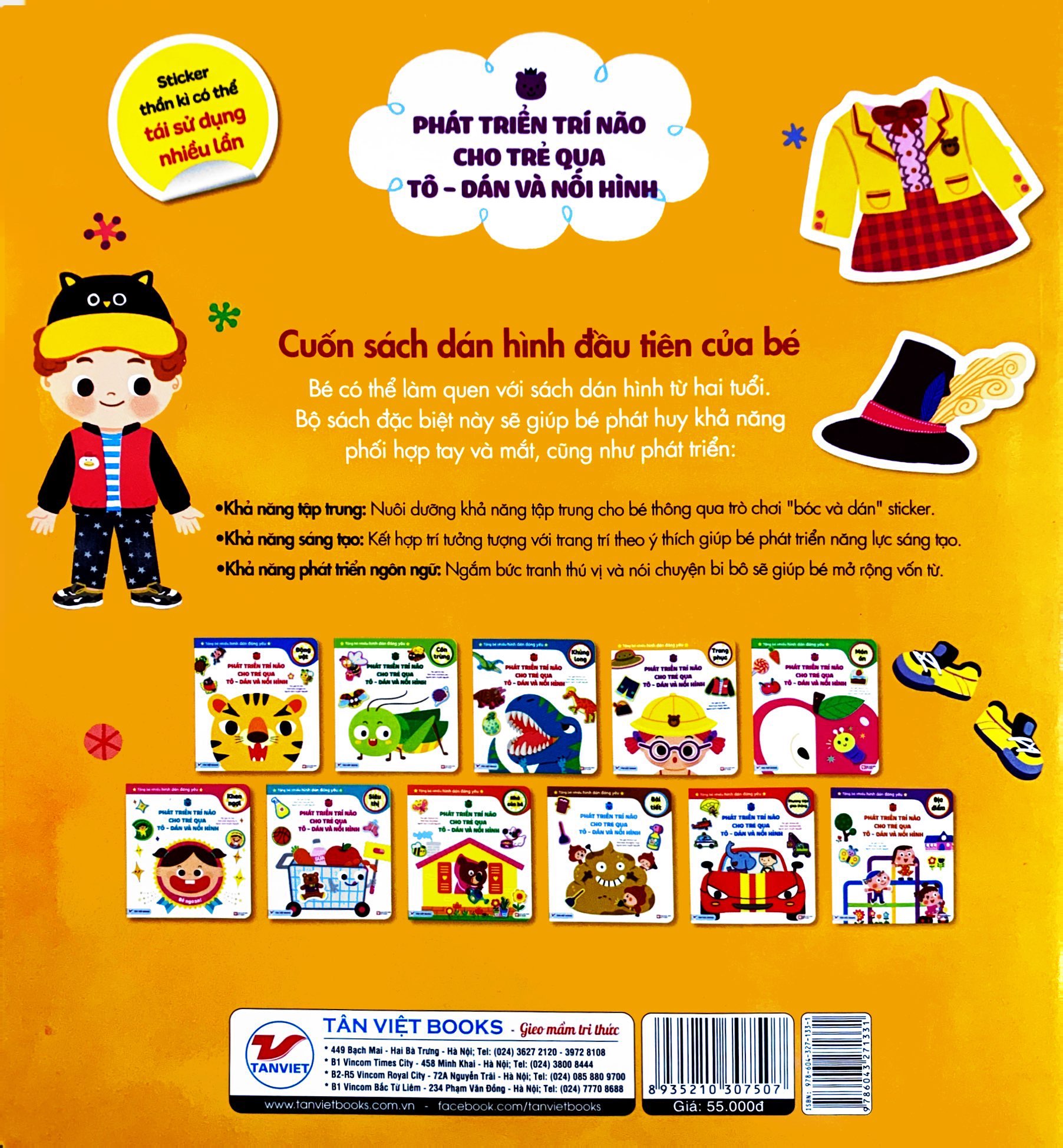 phát triển trí não cho trẻ qua tô-dán và nối hình - trang phục