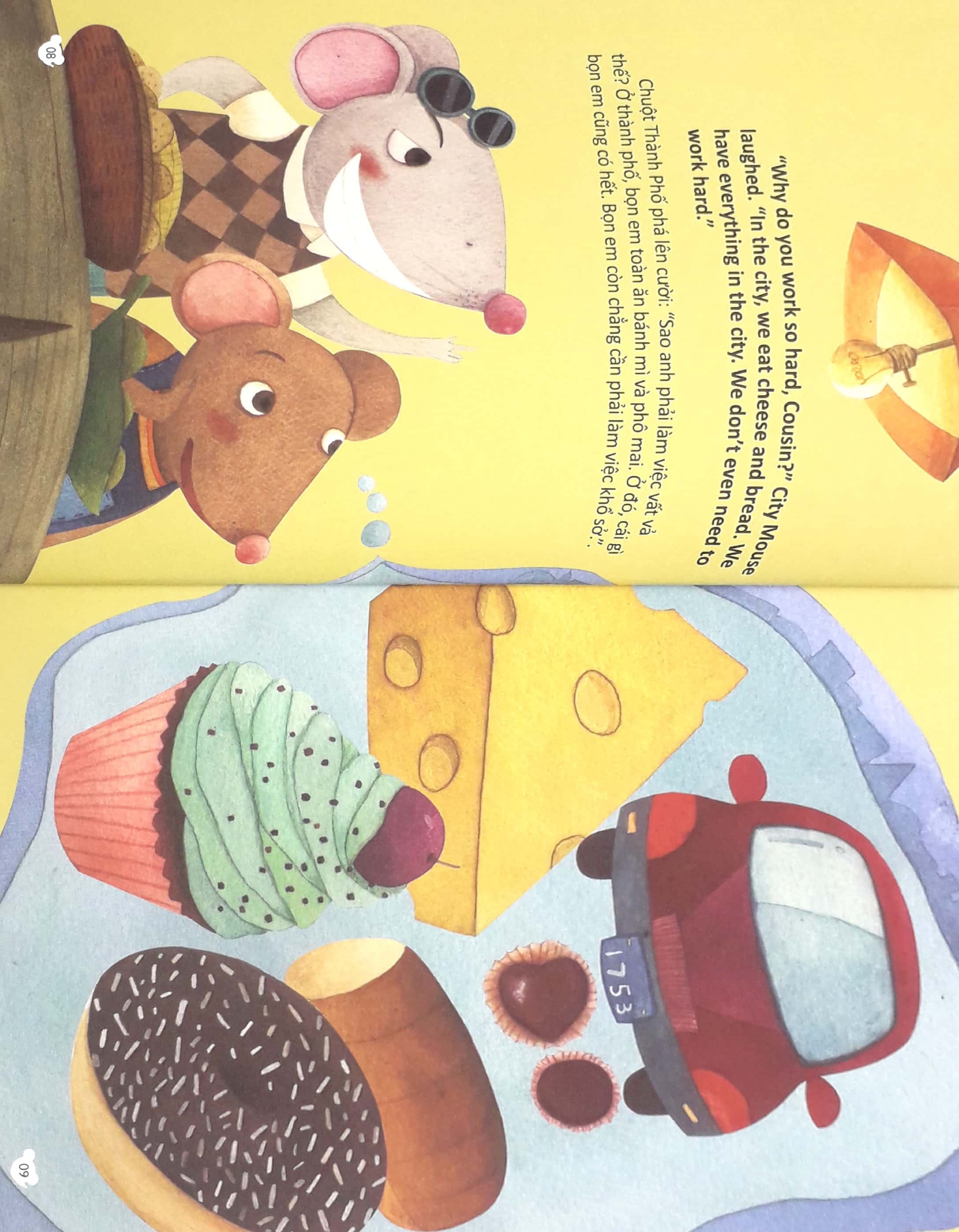 phát triển trí thông minh ngôn ngữ - chuột nông thôn, chuột thành phố (tái bản 2019)