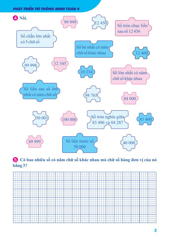 phát triển trí thông minh toán 4