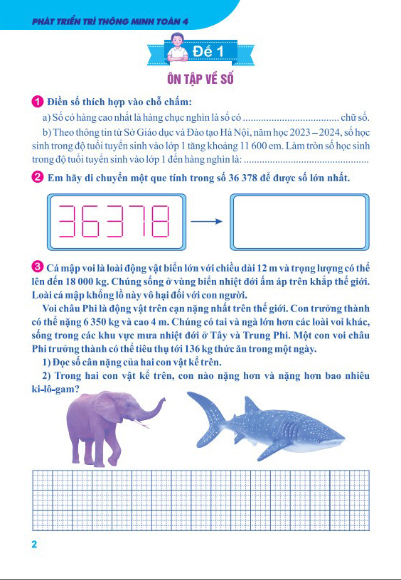 phát triển trí thông minh toán 4