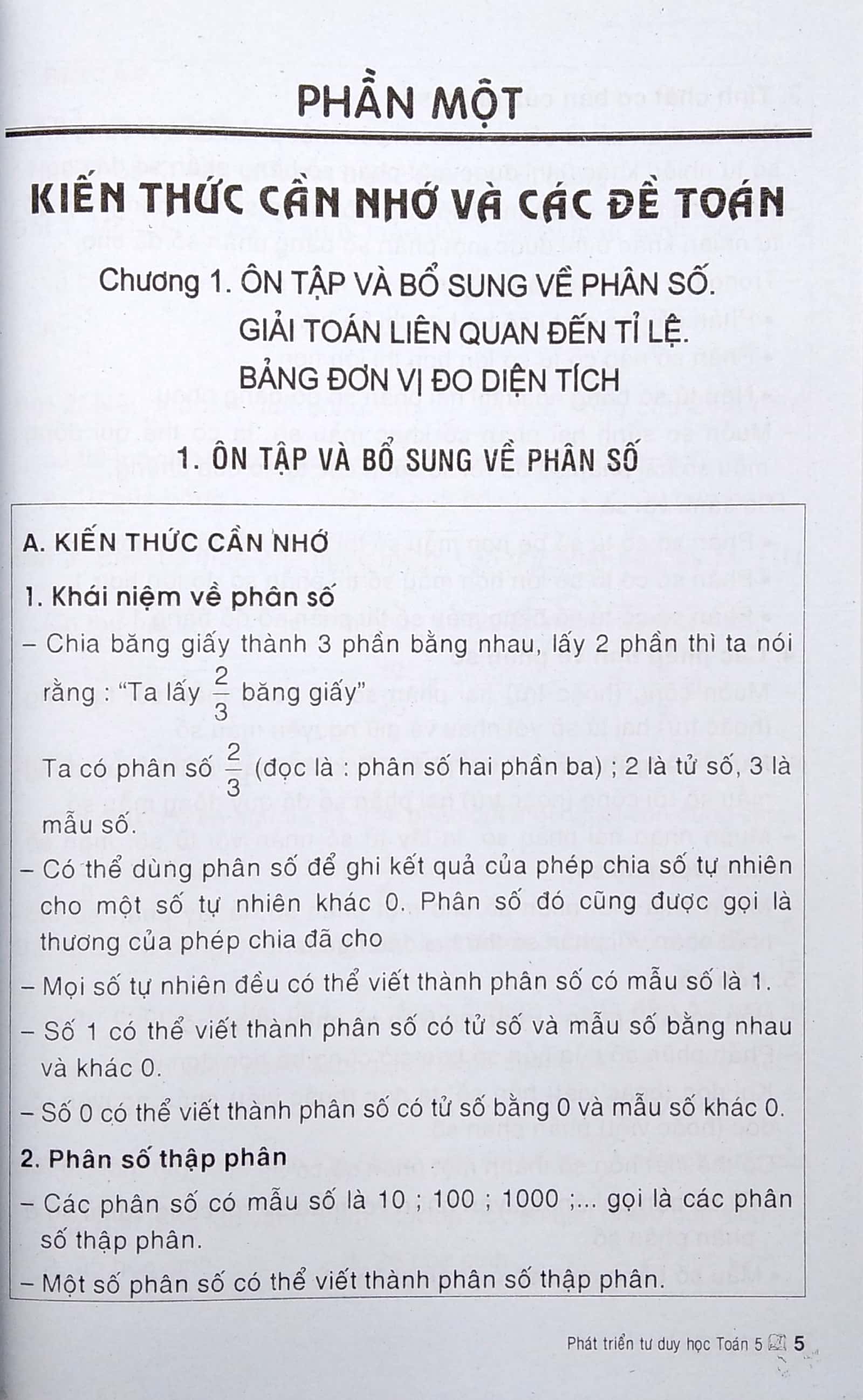 phát triển tư duy học toán 5