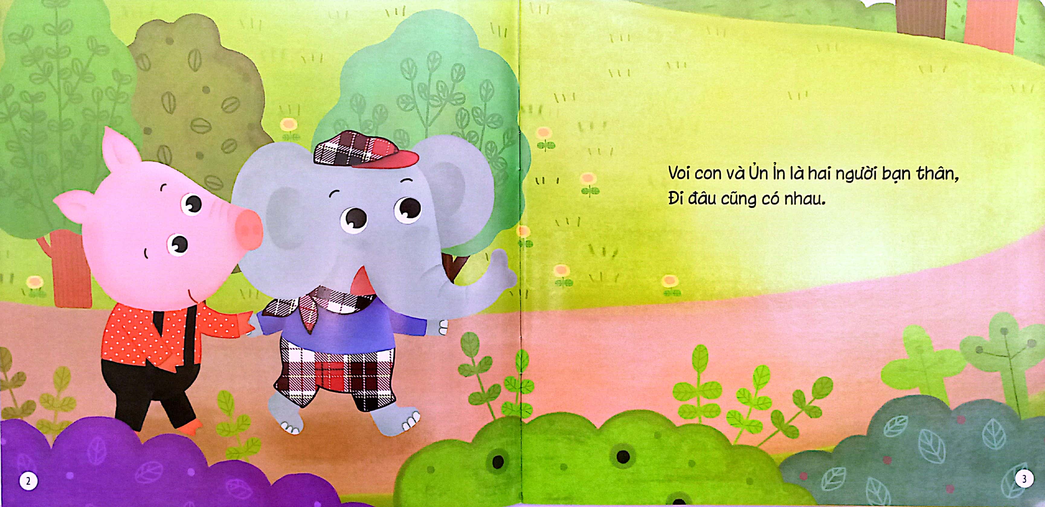 phát triển tư duy - kĩ năng cho bé: nuôi dưỡng tình bạn - voi và ỉn là đôi bạn thân