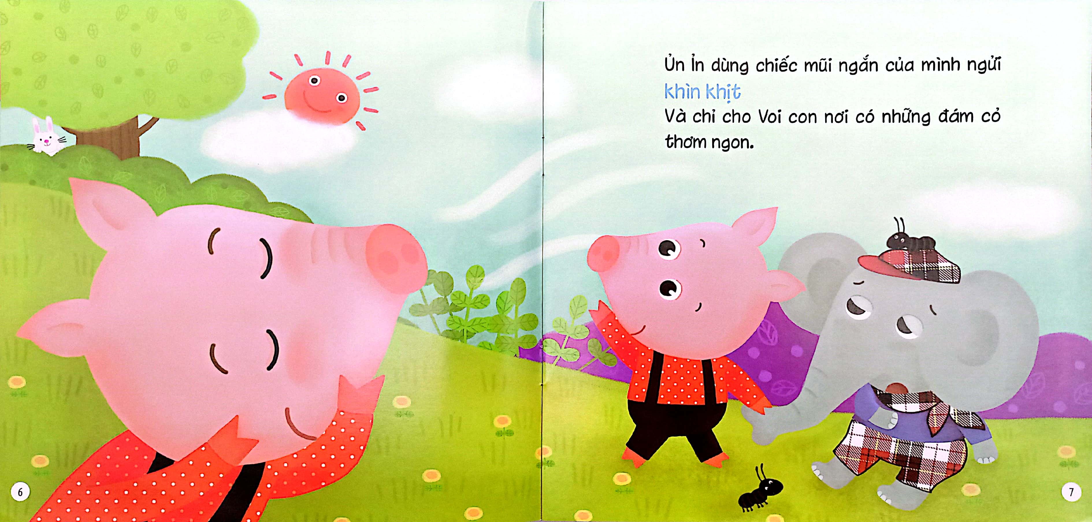 phát triển tư duy - kĩ năng cho bé: nuôi dưỡng tình bạn - voi và ỉn là đôi bạn thân