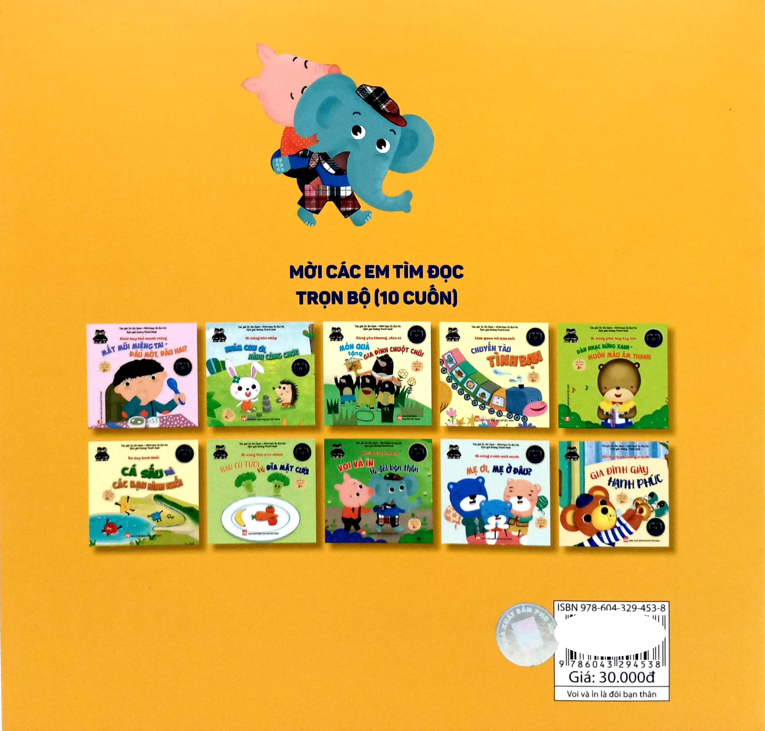 phát triển tư duy - kĩ năng cho bé: nuôi dưỡng tình bạn - voi và ỉn là đôi bạn thân