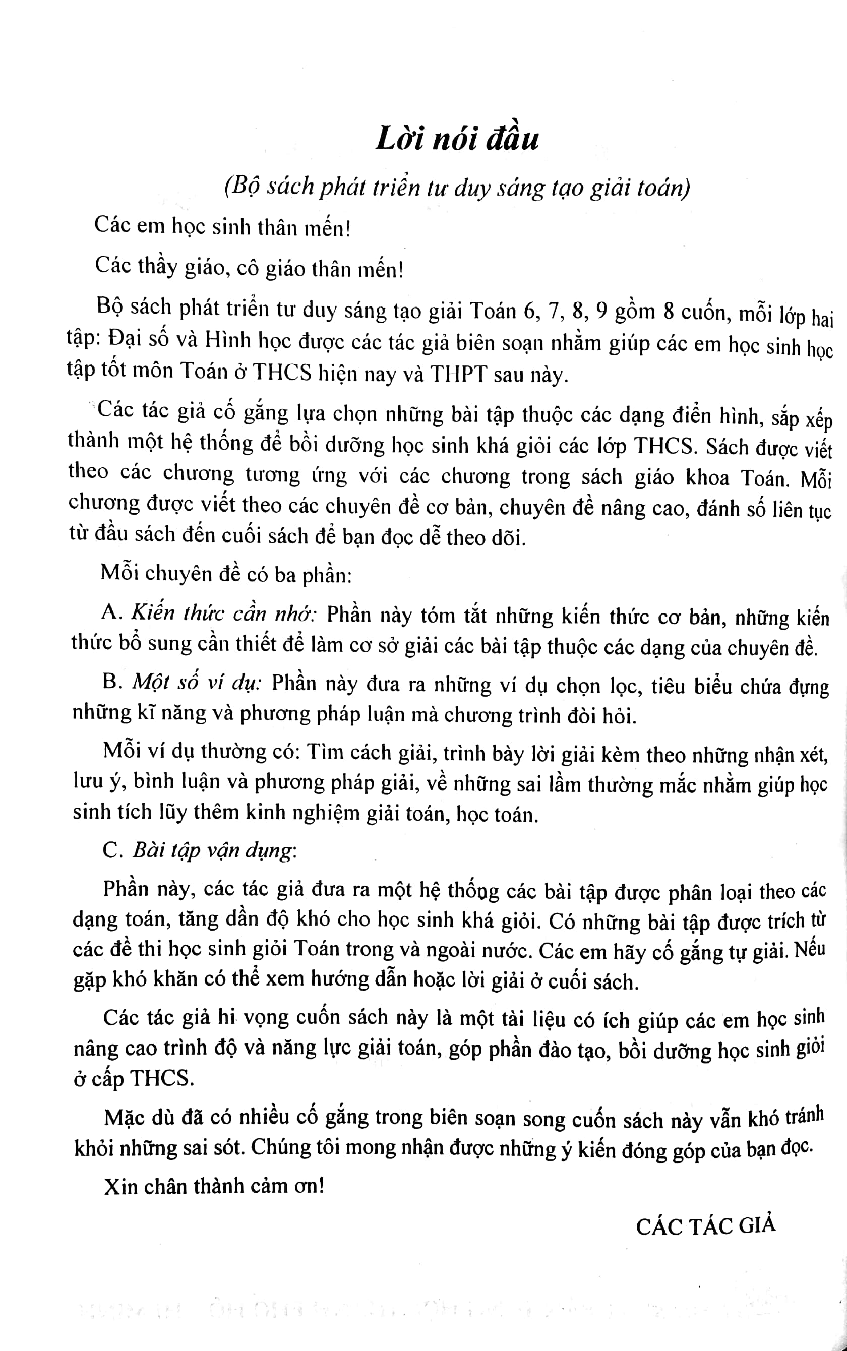 phát triển tư duy sáng tạo - giải toán đại số 8