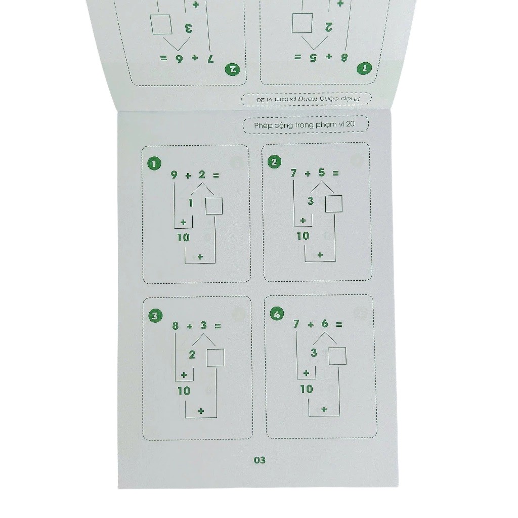 Phep Cong Trong Pham Vi 20 - Toan Tu Duy - Theo So Do Tach-Gop