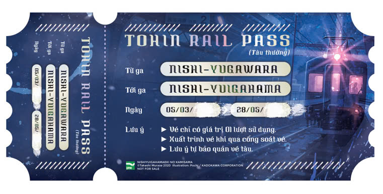 phép mầu ở ga nishi-yuigahama - bản đặc biệt - tặng kèm bookmark với thiết kế đặc biệt hình vé tàu