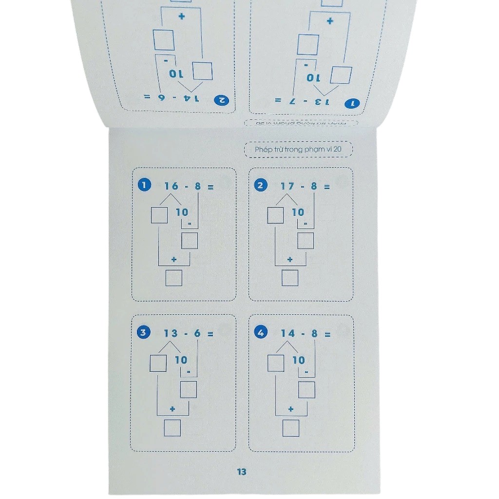Phep Tru Trong Pham Vi 20 - Toan Tu Duy - Theo So Do Tach-Gop