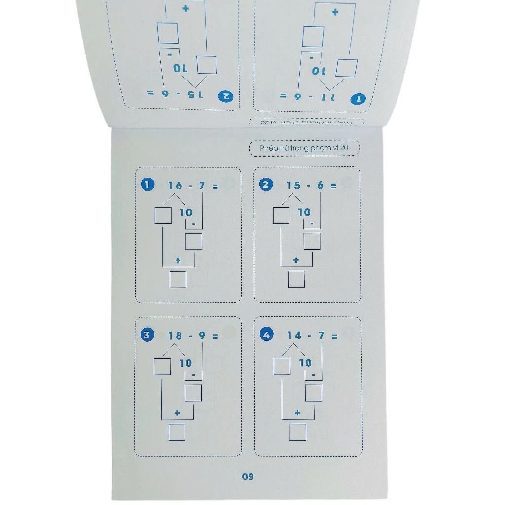 Phep Tru Trong Pham Vi 20 - Toan Tu Duy - Theo So Do Tach-Gop