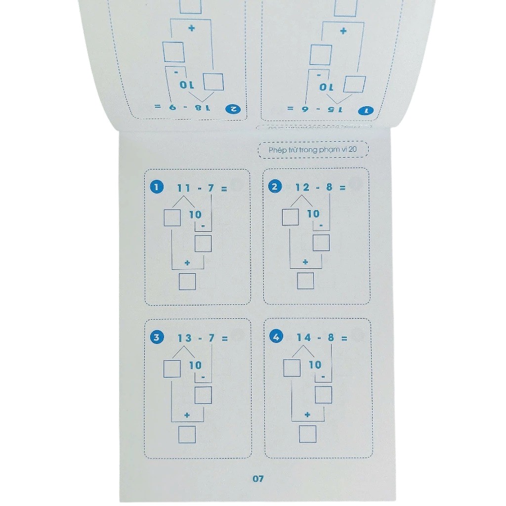 Phep Tru Trong Pham Vi 20 - Toan Tu Duy - Theo So Do Tach-Gop