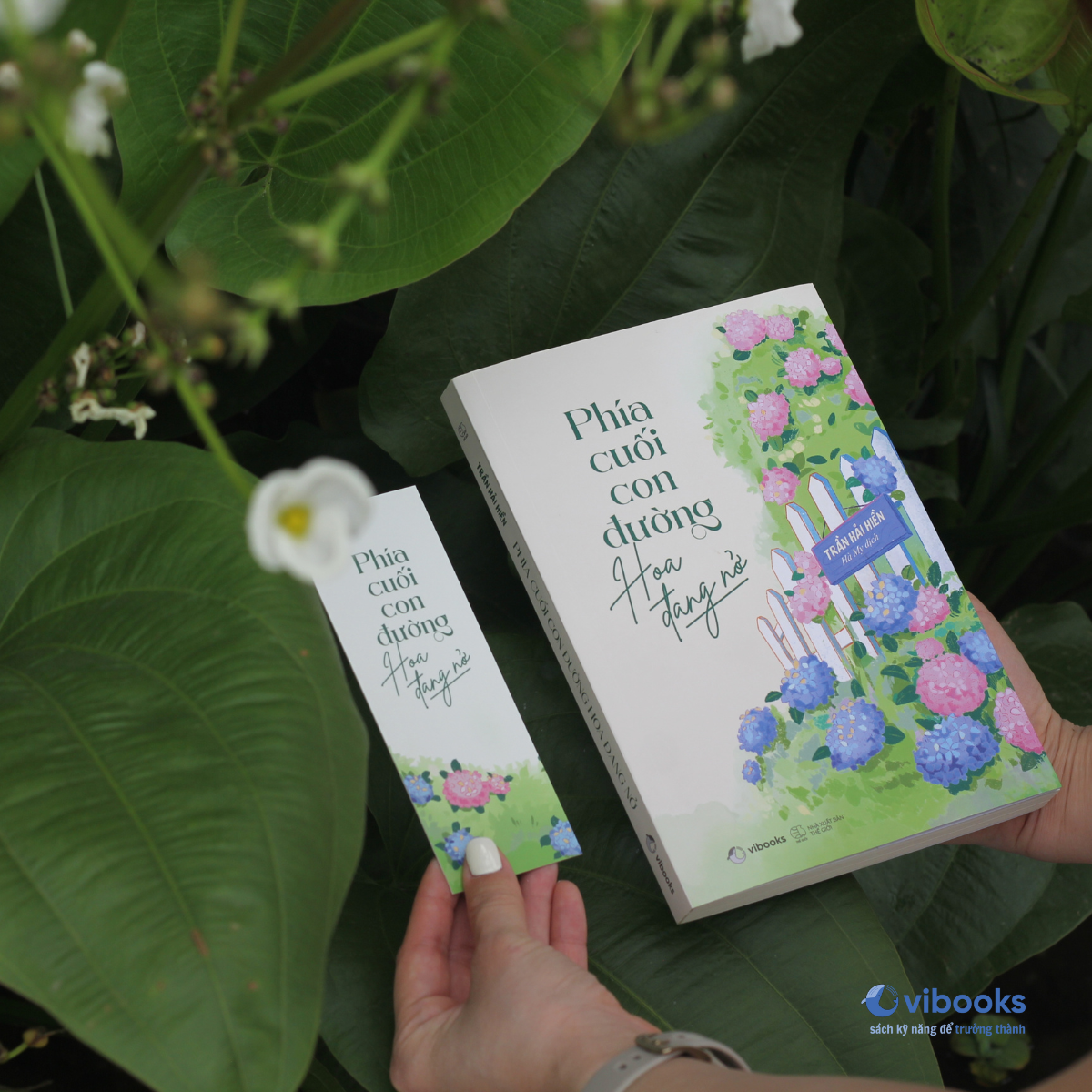 phía cuối con đường hoa đang nở