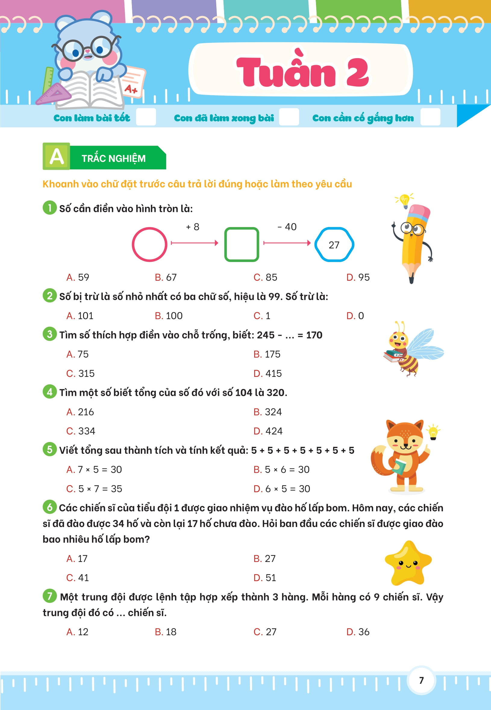 Phieu Bai Tap Cung Co Toan Theo Tuan 3