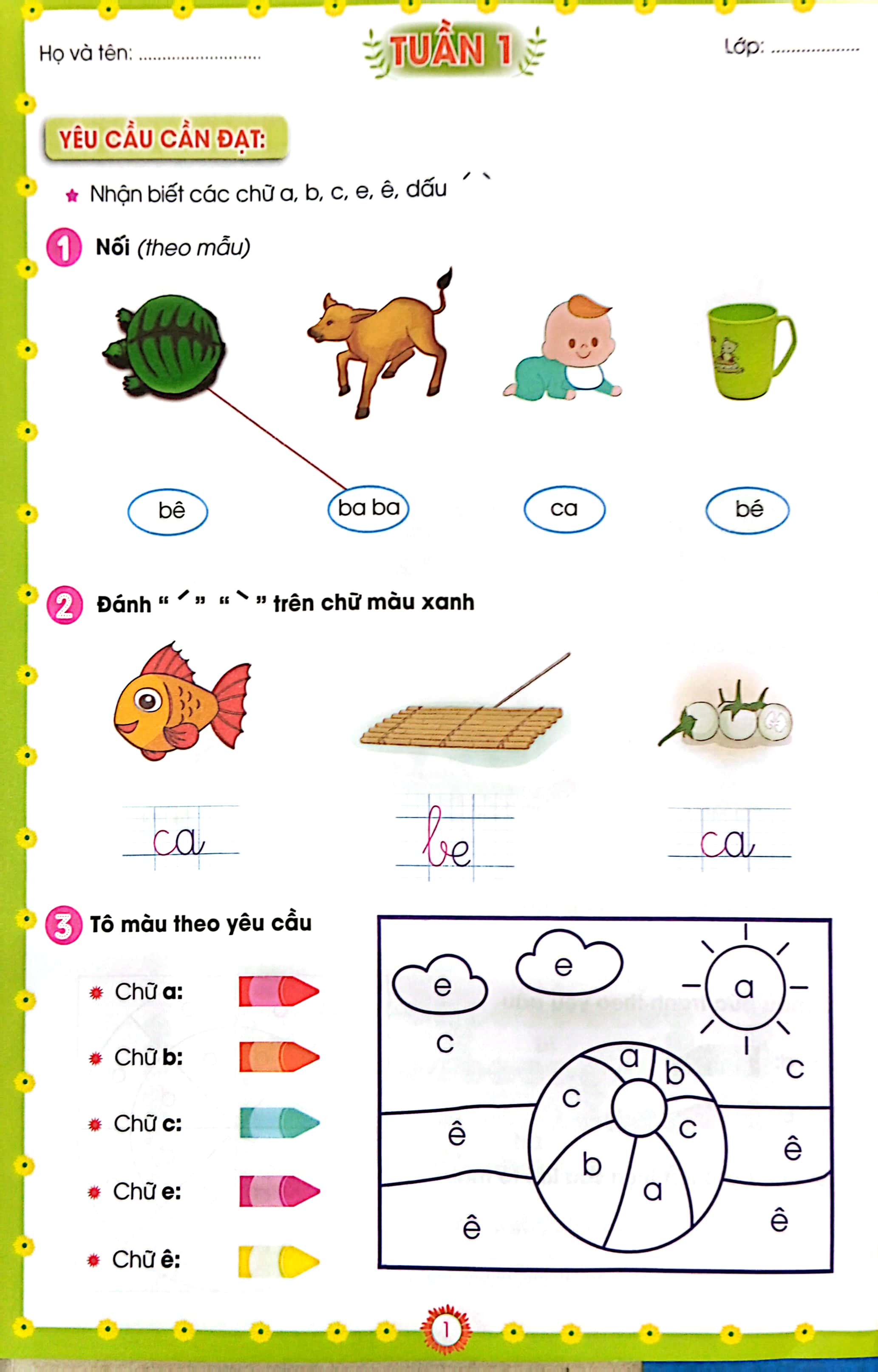 phiếu bài tập cuối tuần môn tiếng việt 1 (kết nối - 2022)