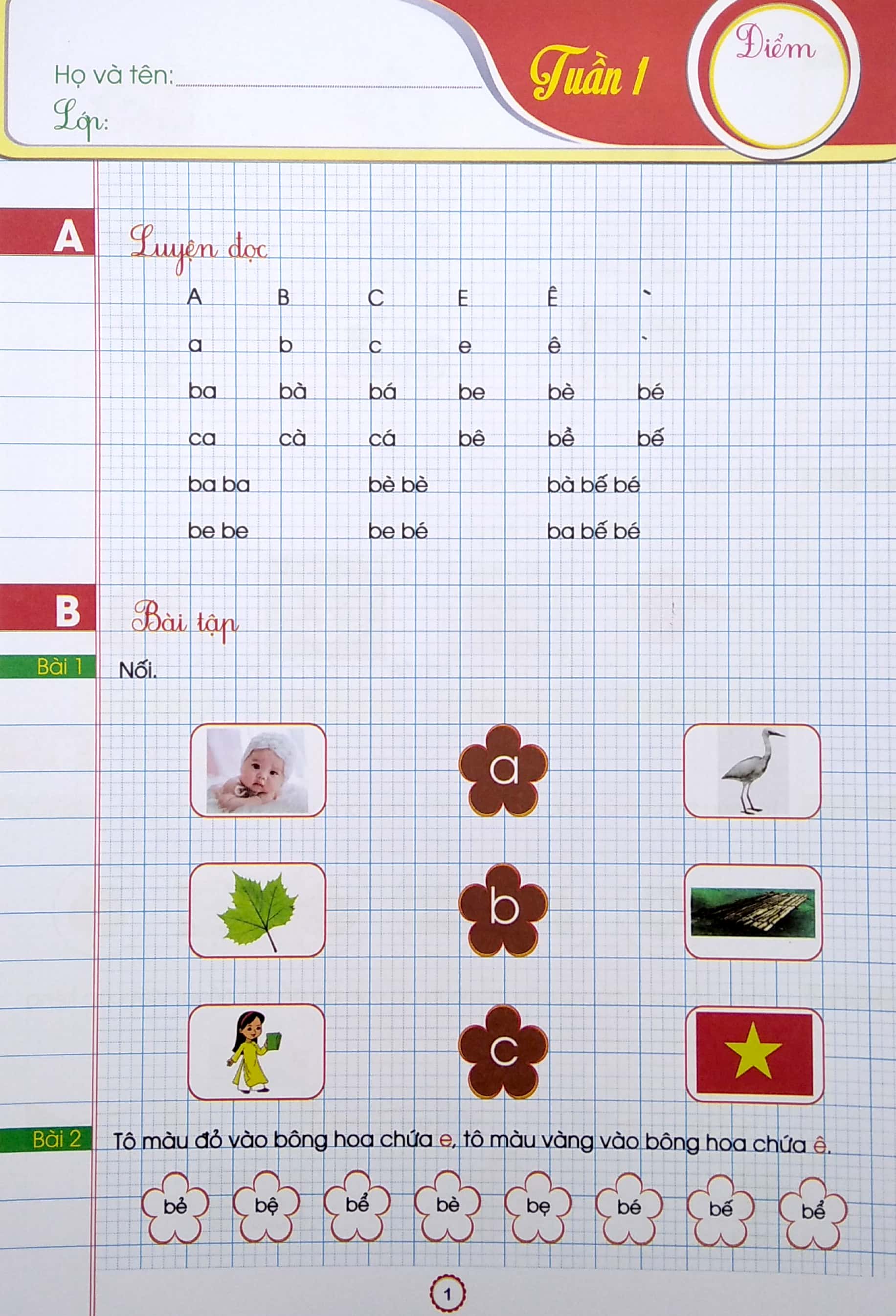 phiếu bài tập cuối tuần - môn tiếng việt lớp 1 (theo kết nối tri thức với cuộc sống)