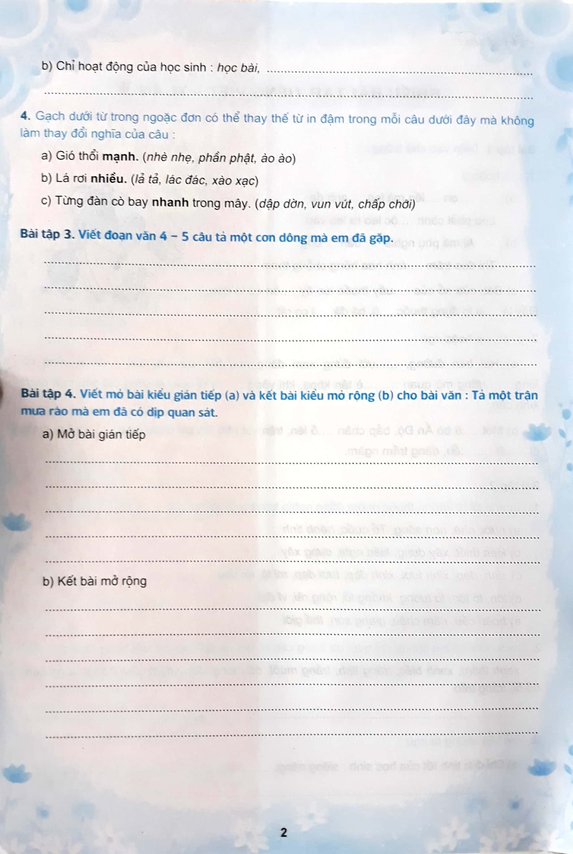 phiếu bài tập cuối tuần môn tiếng việt lớp 5 (2020)