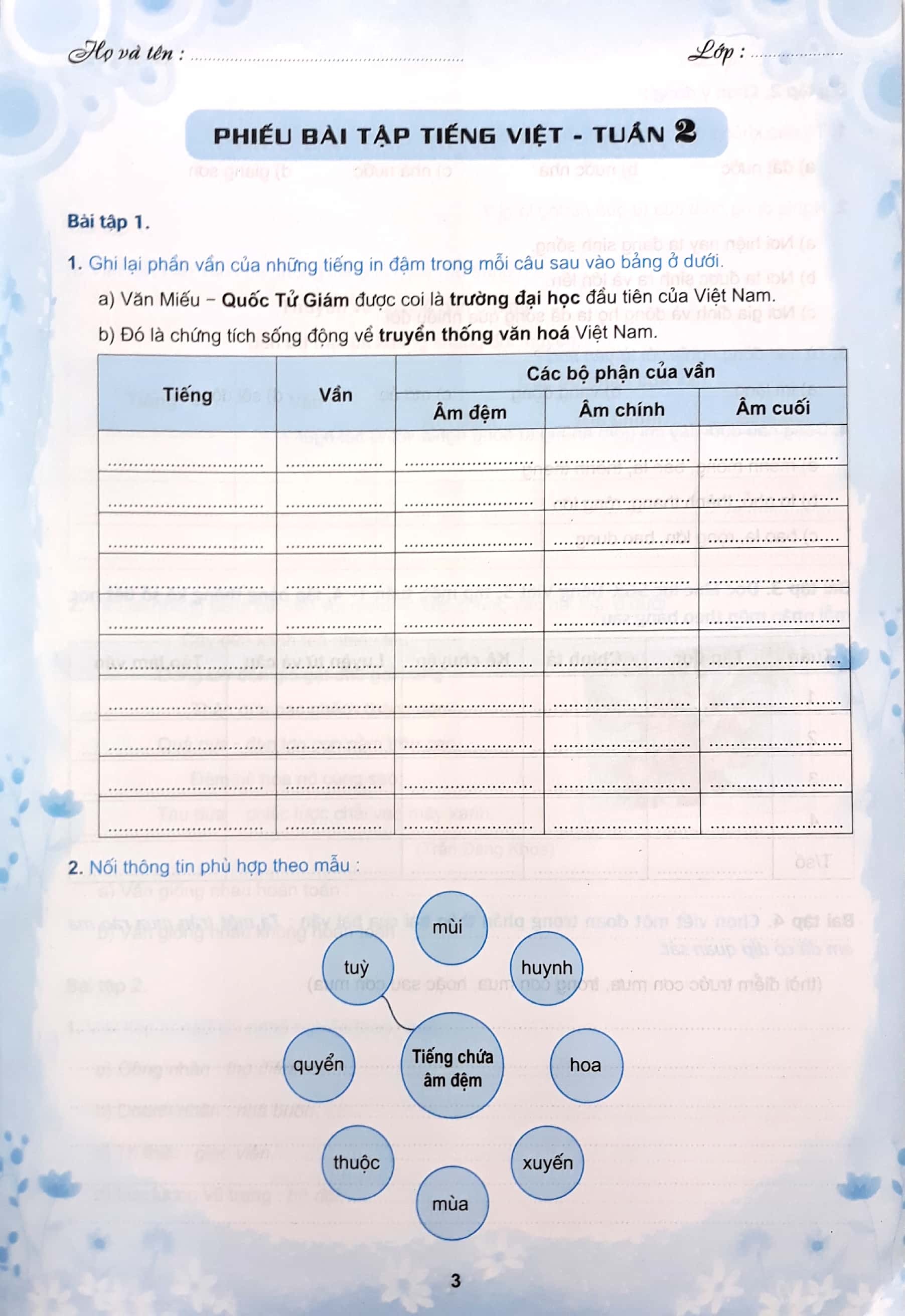 phiếu bài tập cuối tuần môn tiếng việt lớp 5 (2020)