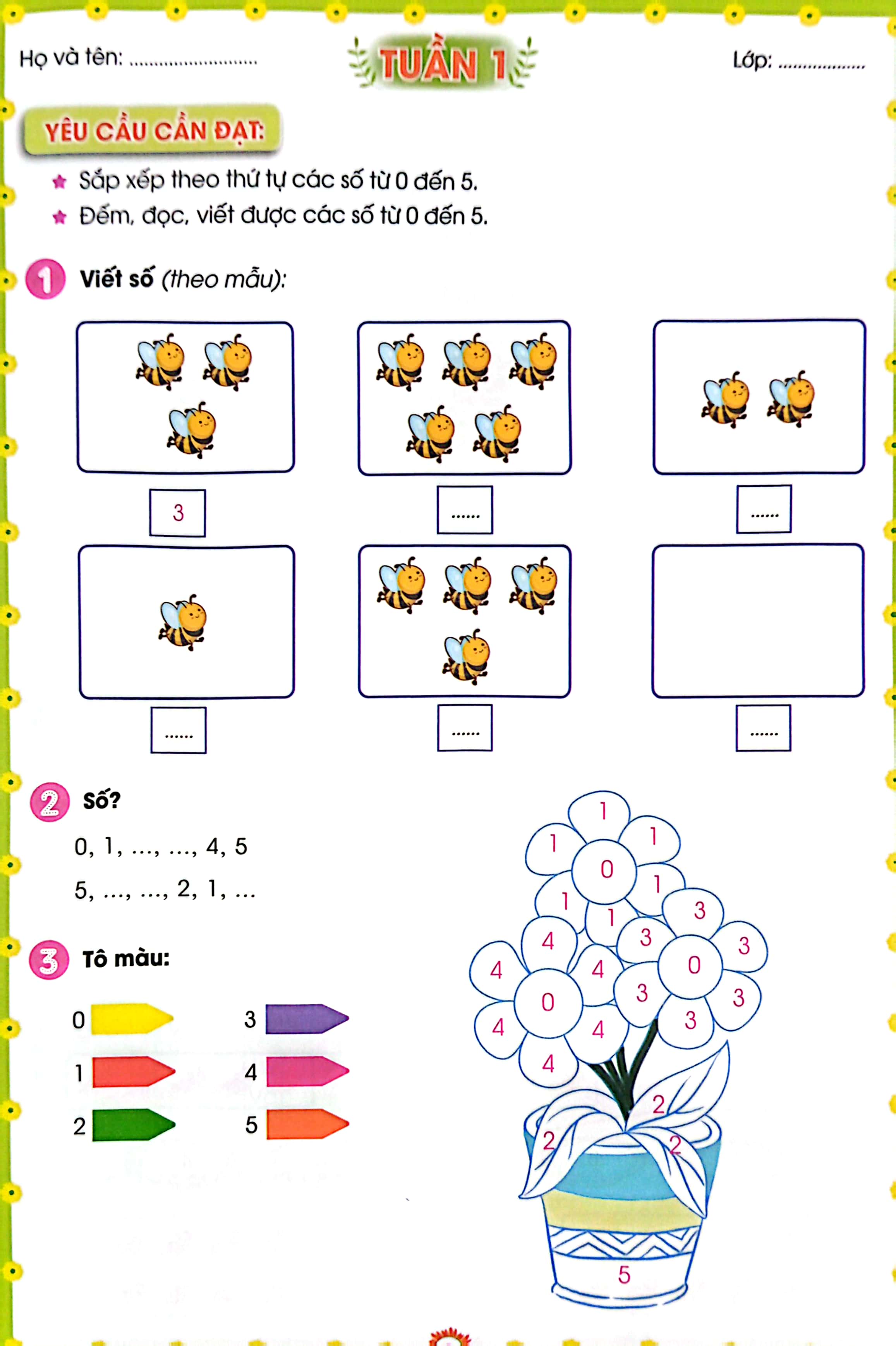 phiếu bài tập cuối tuần môn toán 1 (kết nối - 2022)