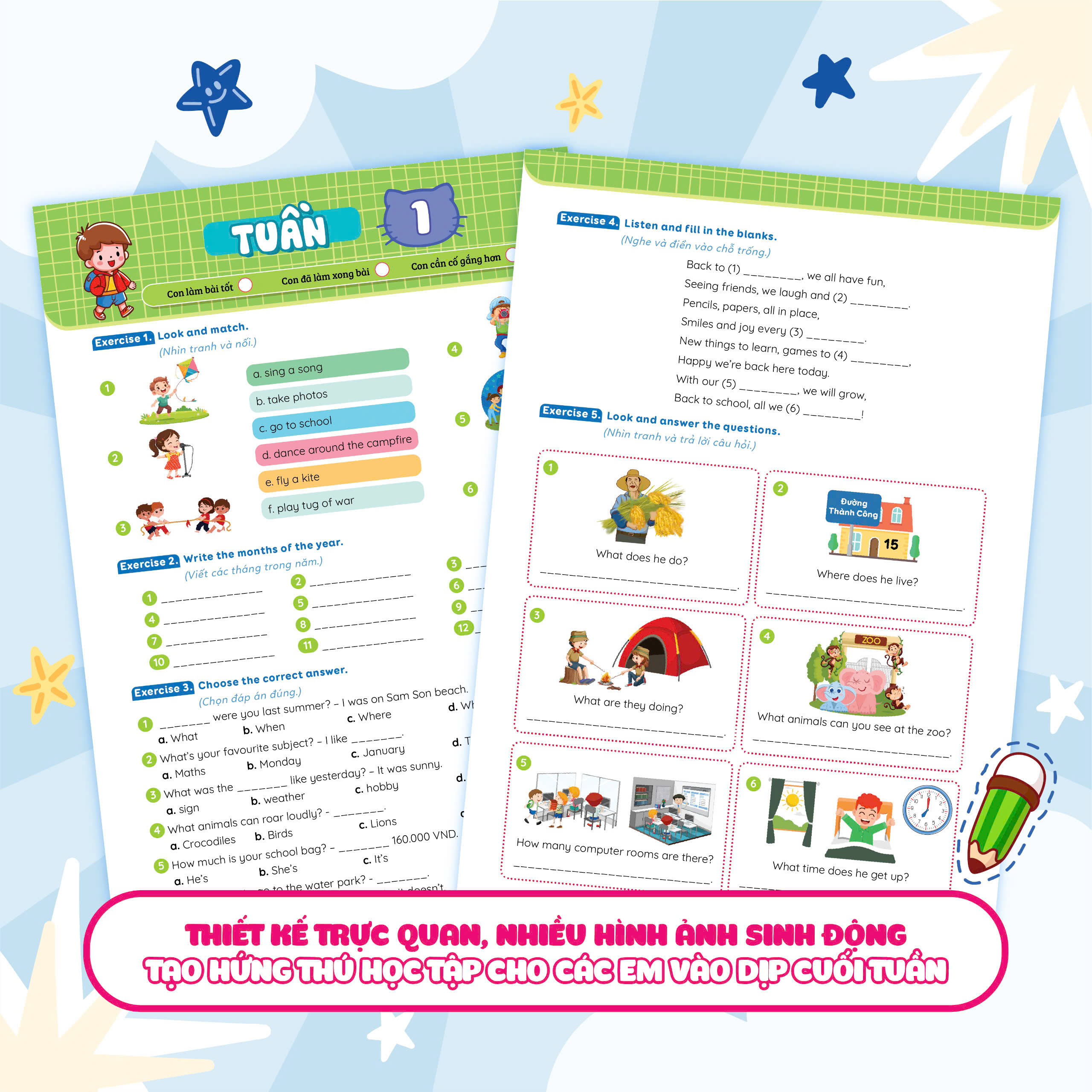 Phieu Bai Tap Cuoi Tuan Tieng Anh 5