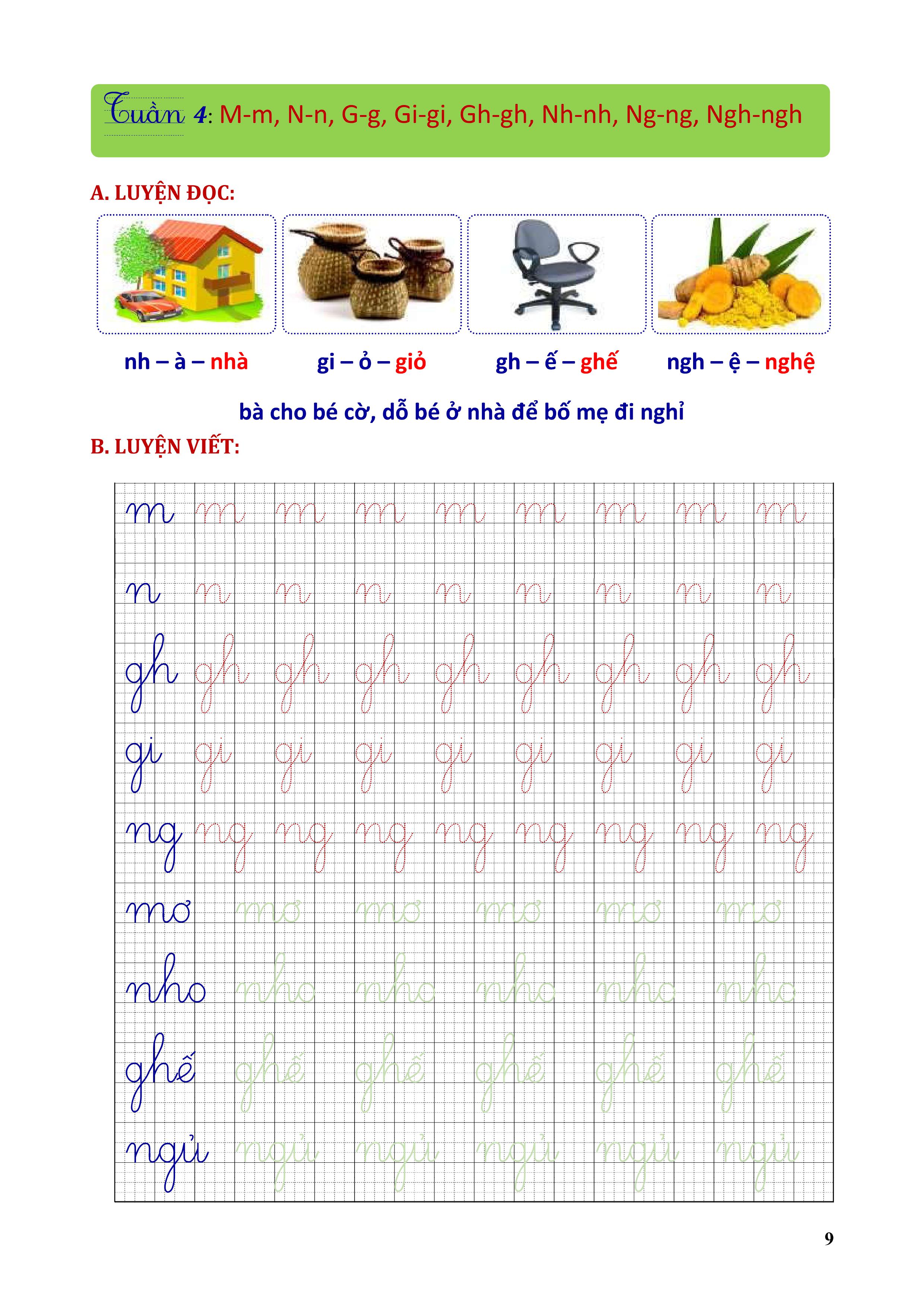 phiếu bài tập cuối tuần tiếng việt 1