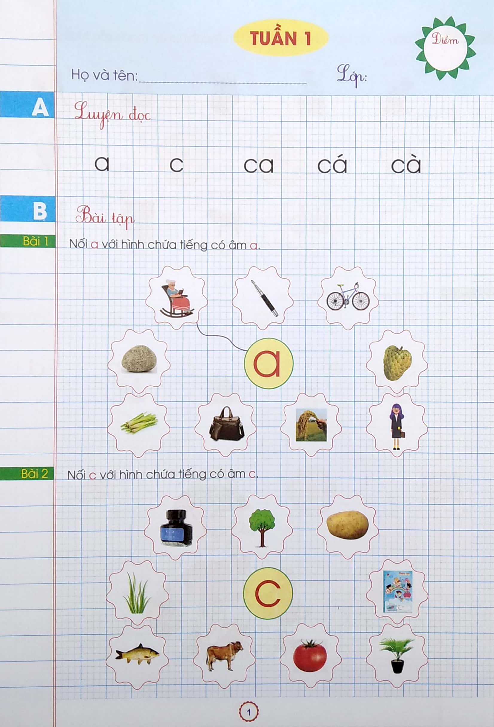 phiếu bài tập cuối tuần - tiếng việt lớp 1 (biên soạn theo chương trình sách giáo khoa mới)