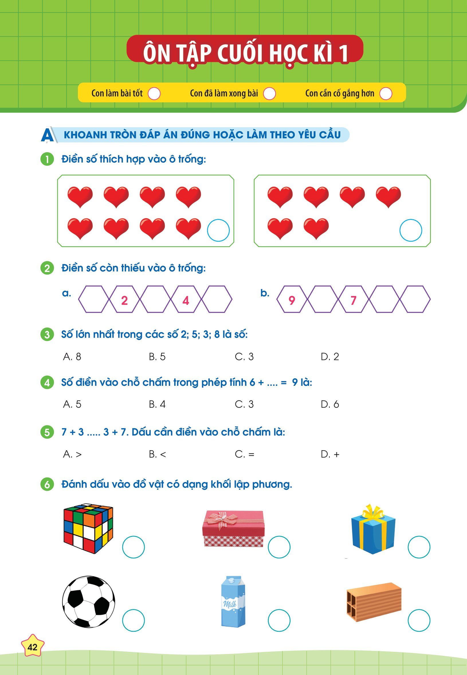 phiếu bài tập cuối tuần toán 1