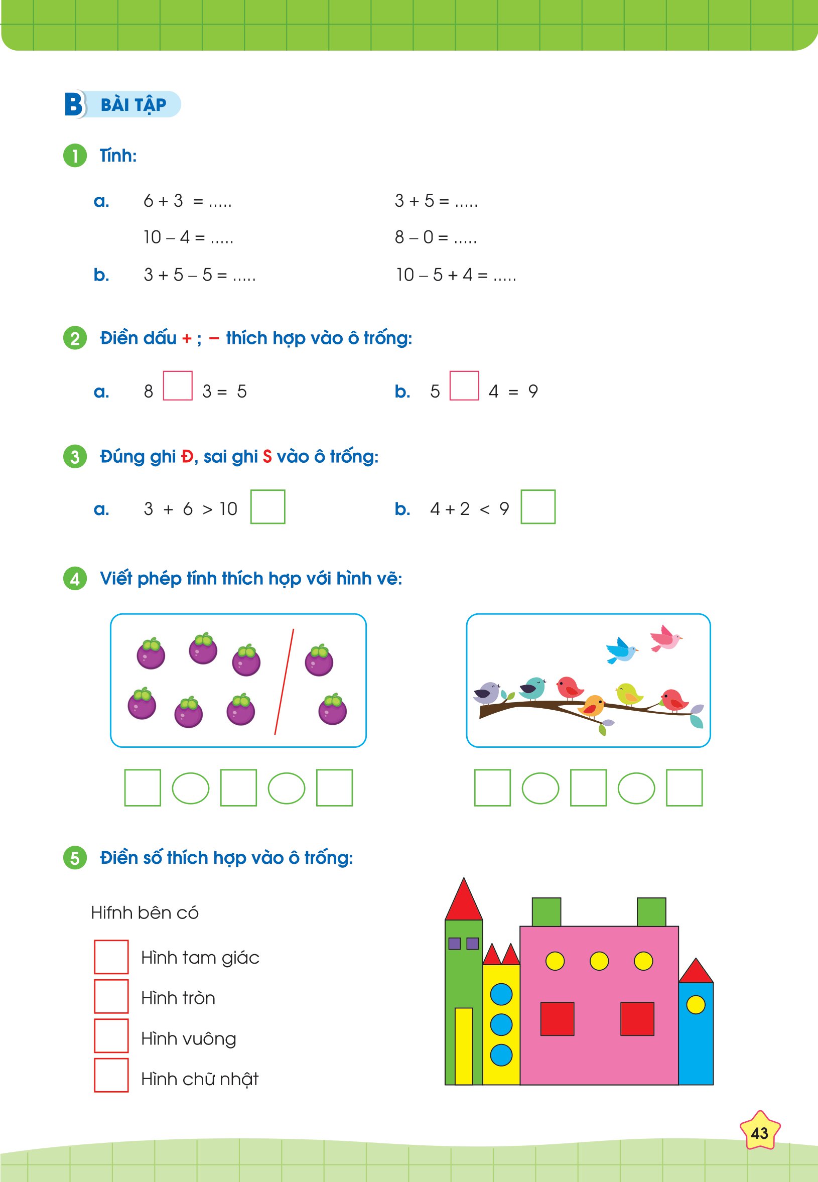 phiếu bài tập cuối tuần toán 1