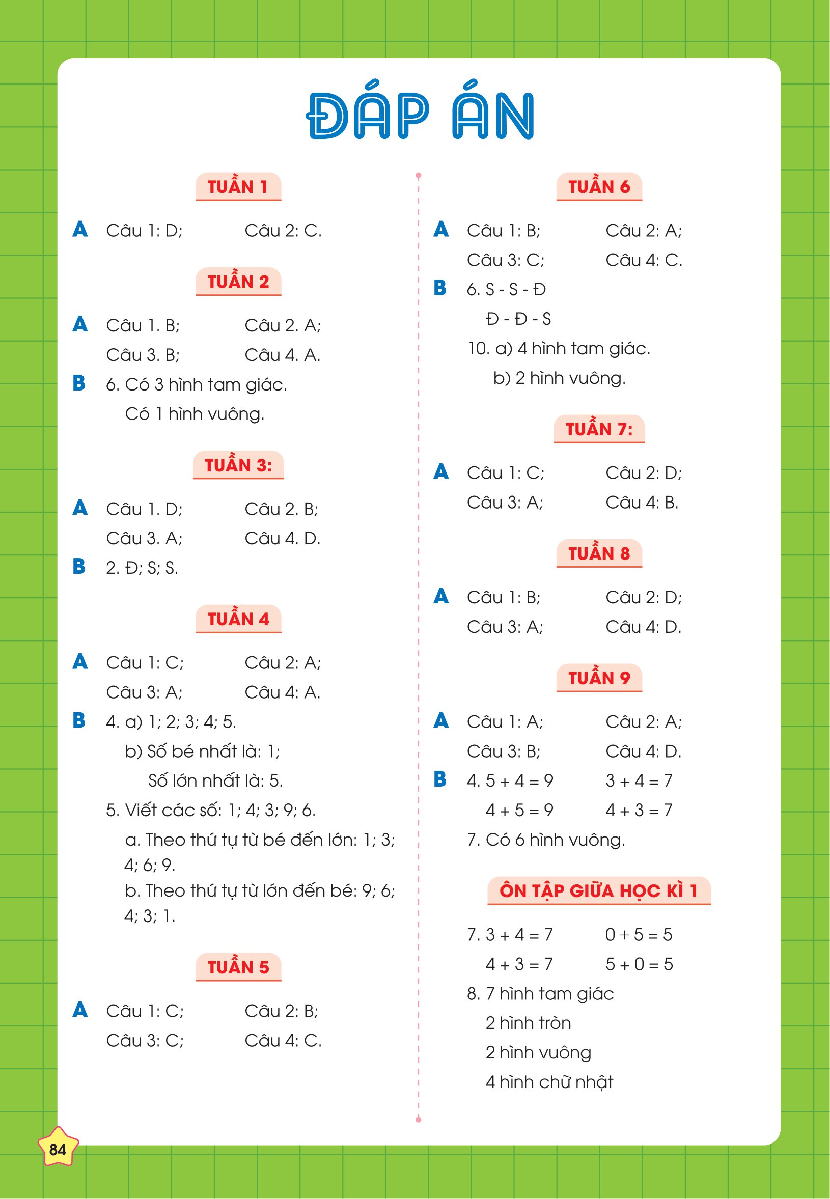 phiếu bài tập cuối tuần toán 1