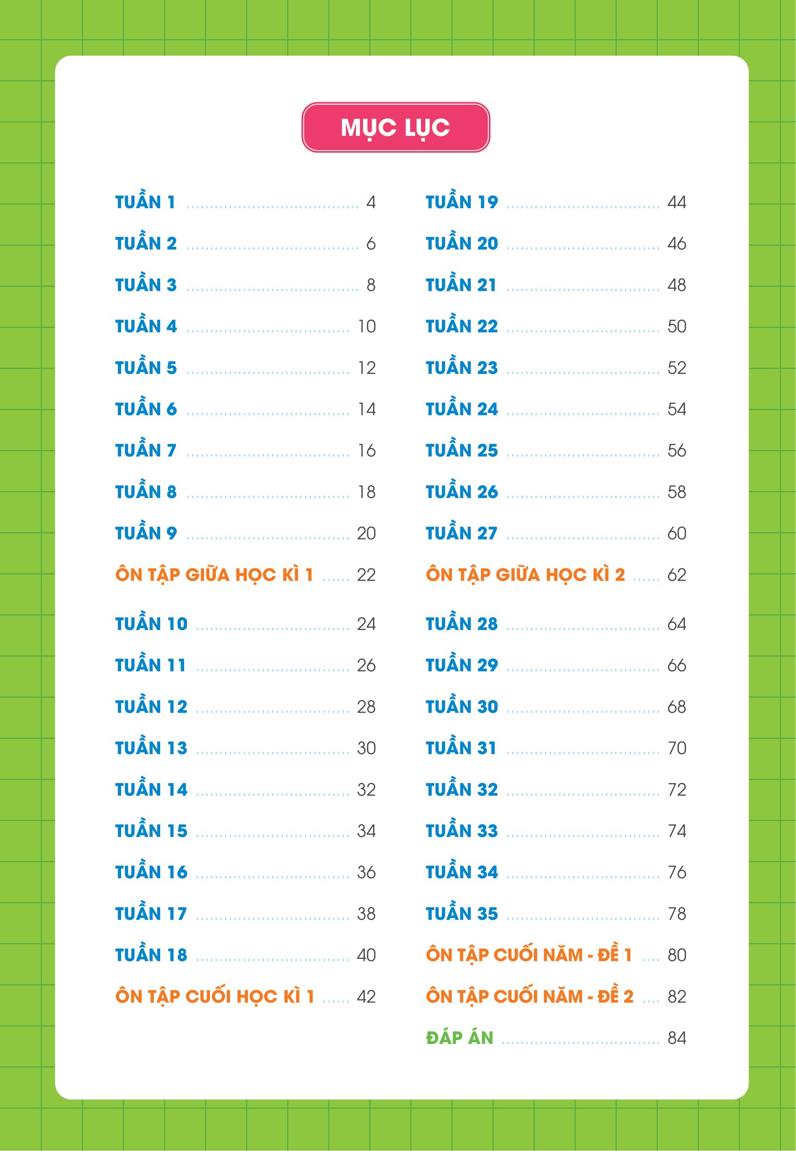 phiếu bài tập cuối tuần toán 1